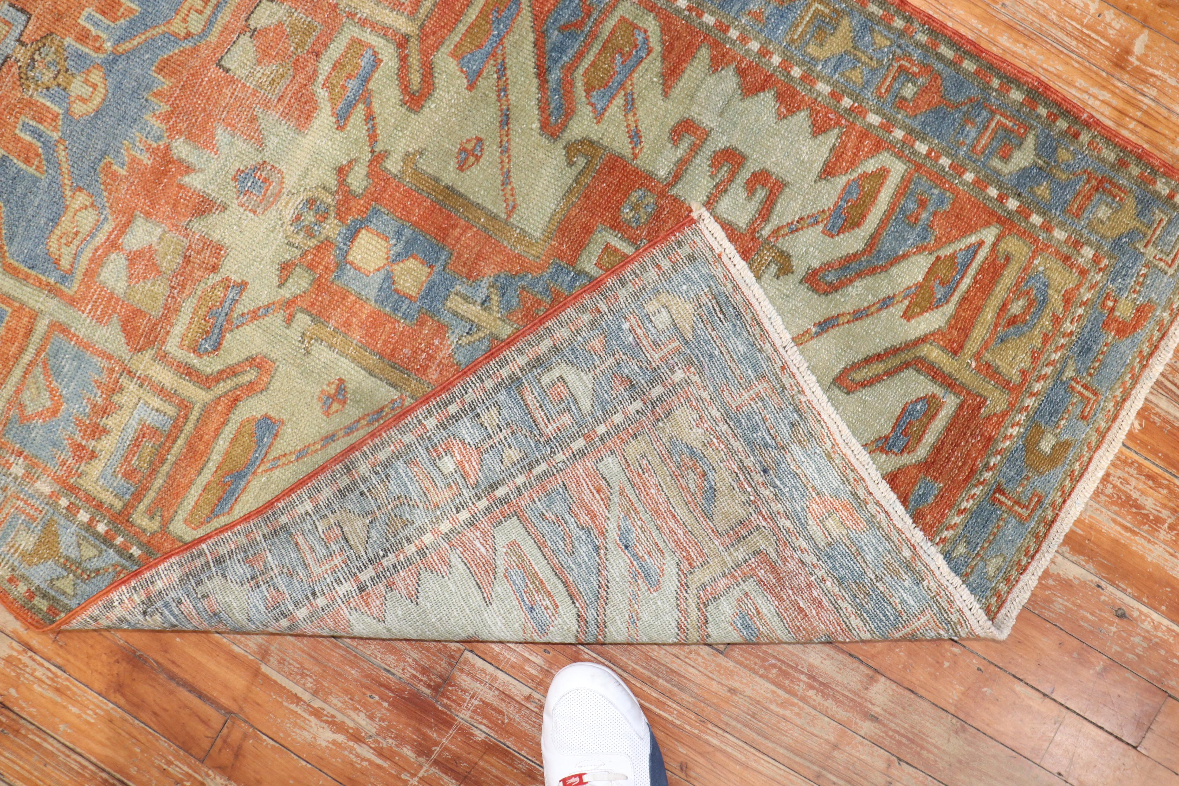 20th Century Zabihi Collection Antique Persian Heriz Runner For Sale