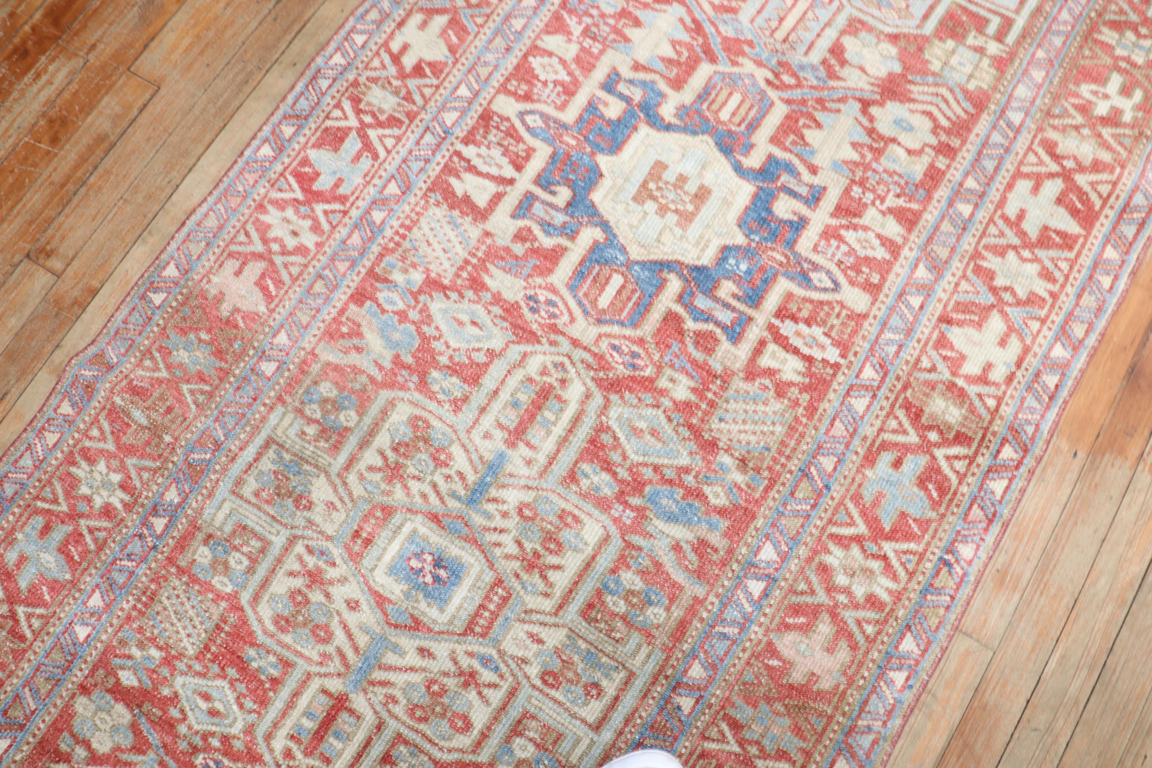 20th Century Zabihi Collection Antique Persian Heriz Runner For Sale