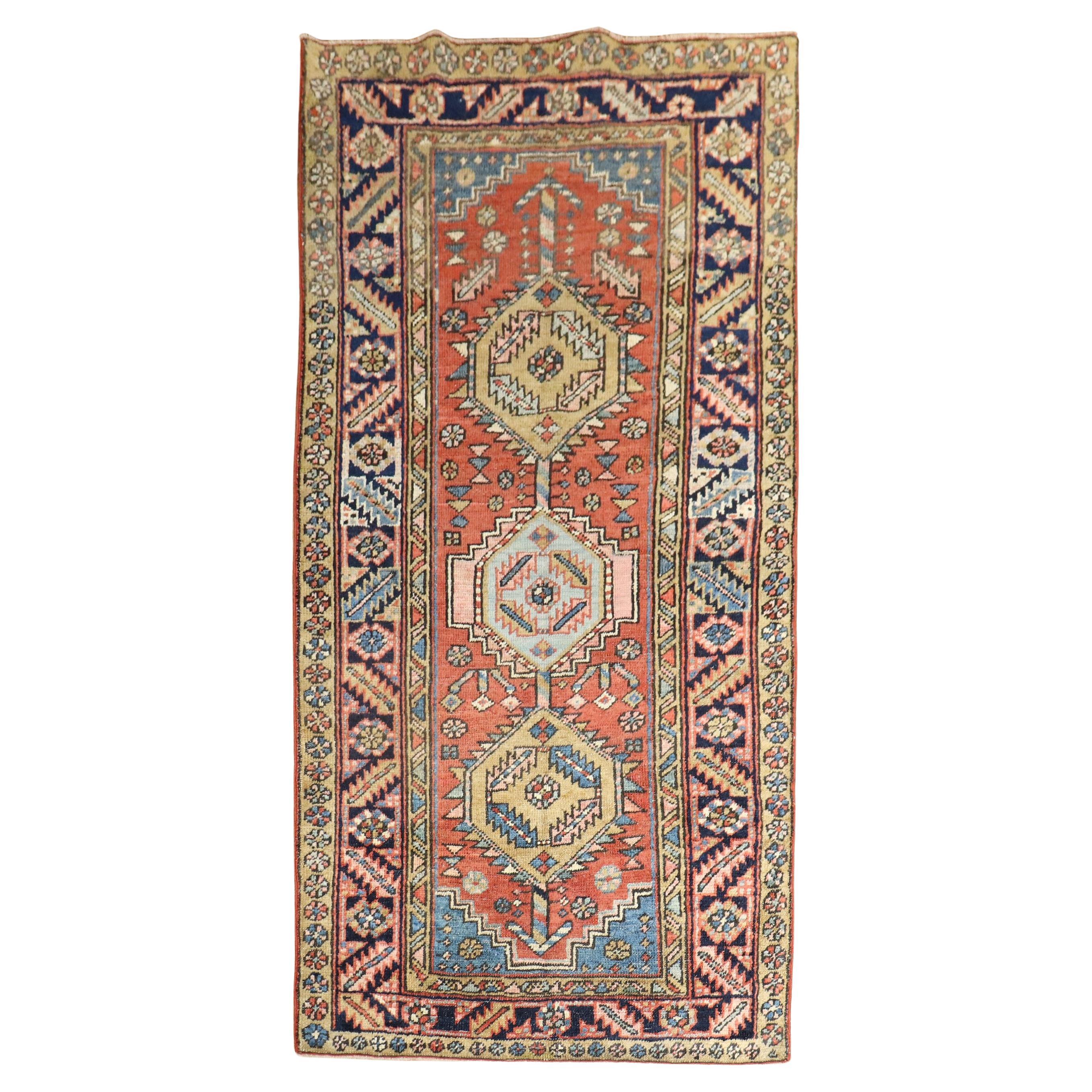 Zabihi Collection Antique Persian Heriz Runner