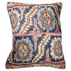 Zabihi Collection Antique Persian Heriz Sewn Rug Pillow