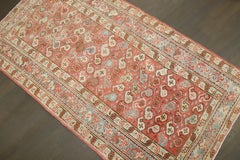 Zabihi Collection Antique Persian Heriz Small Geometric Rug