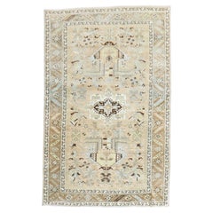 Zabihi Collection Antique Heriz Small Geometric Rug