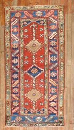 Zabihi Collection Antique Persian Heriz Small Rug
