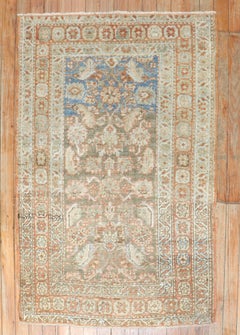 Zabihi Collection Antique Persian Heriz Small Square Rug