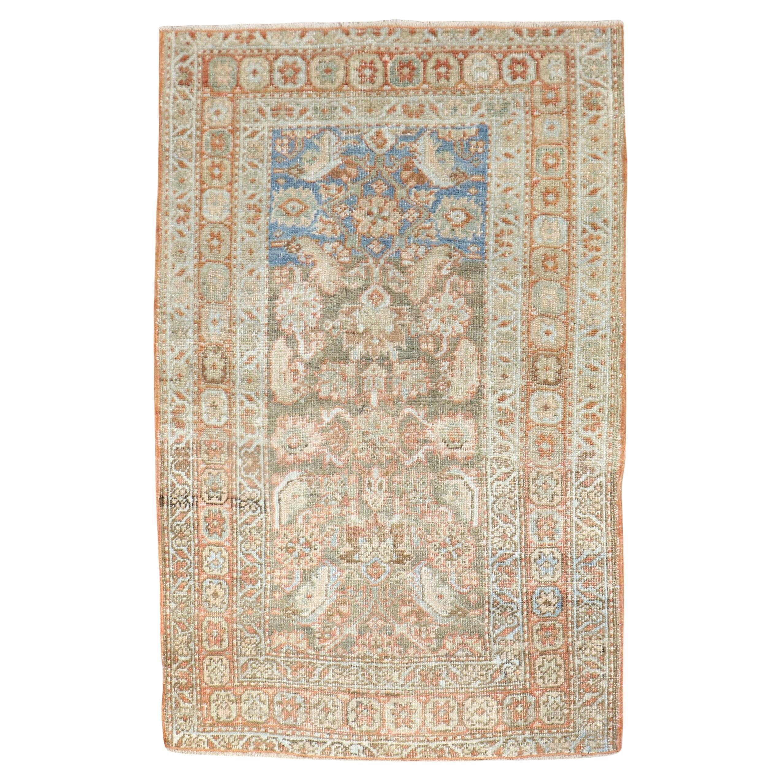Colección Zabihi Alfombra Persa Antigua Heriz Cuadrada Pequeña