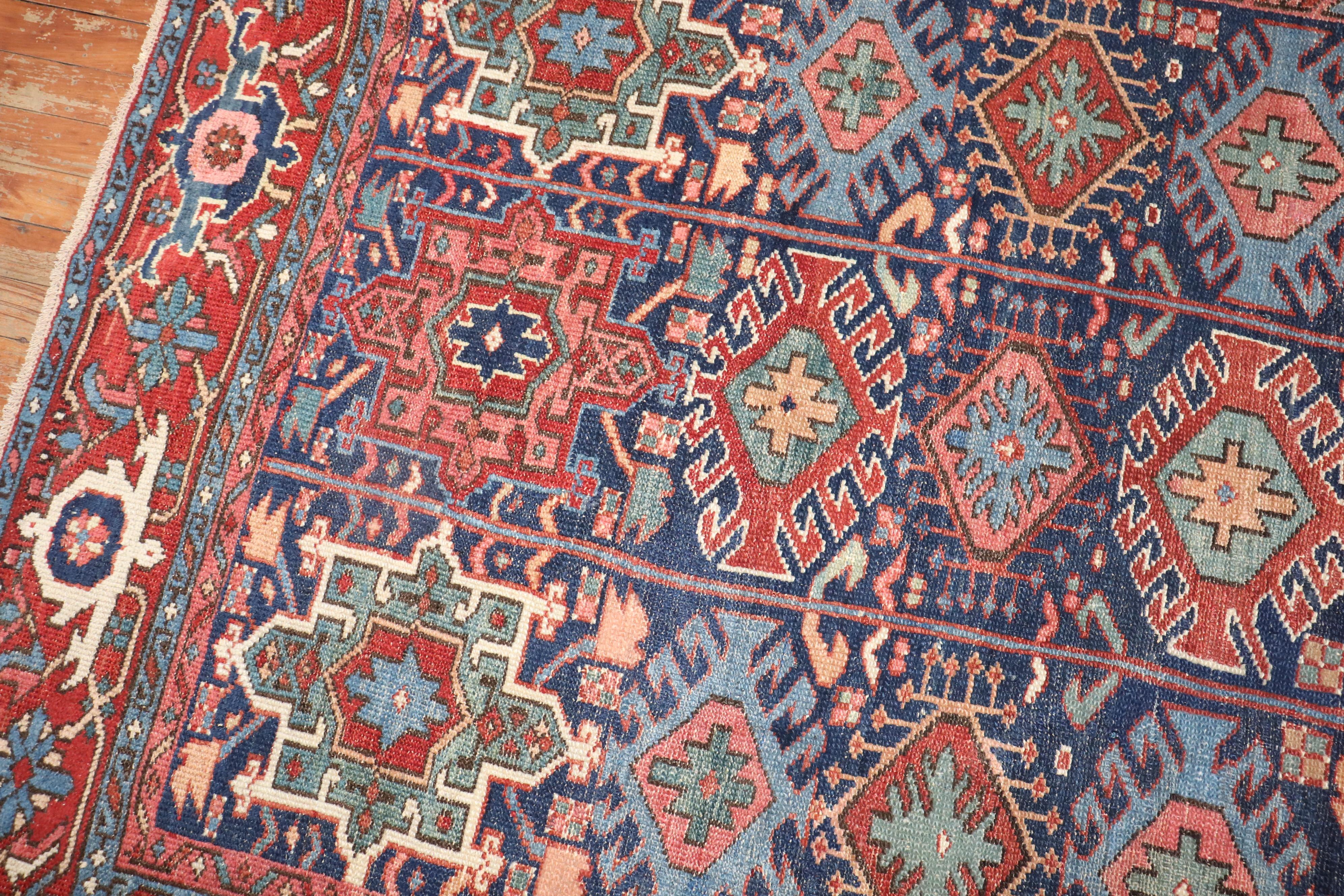 Zabihi Collection Antique Persian Heriz Square Rug For Sale 1