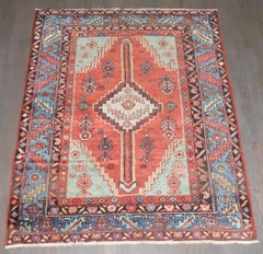 Zabihi Collection Antique Persian Heriz Tribal Heriz Square Rug, 4'1'' x 5'2''