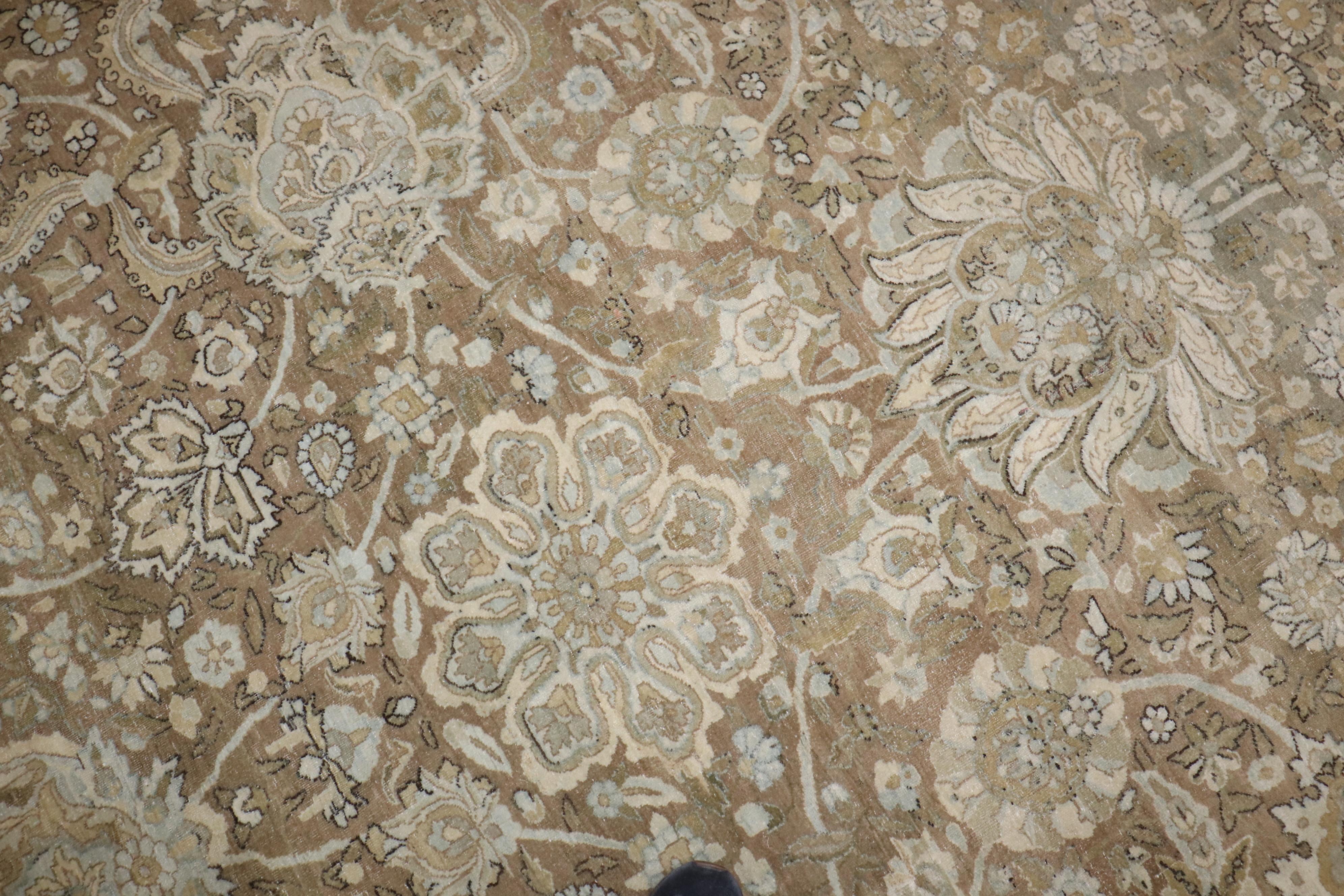 Zabihi Collection Antique Persian Kashan Carpet For Sale 3