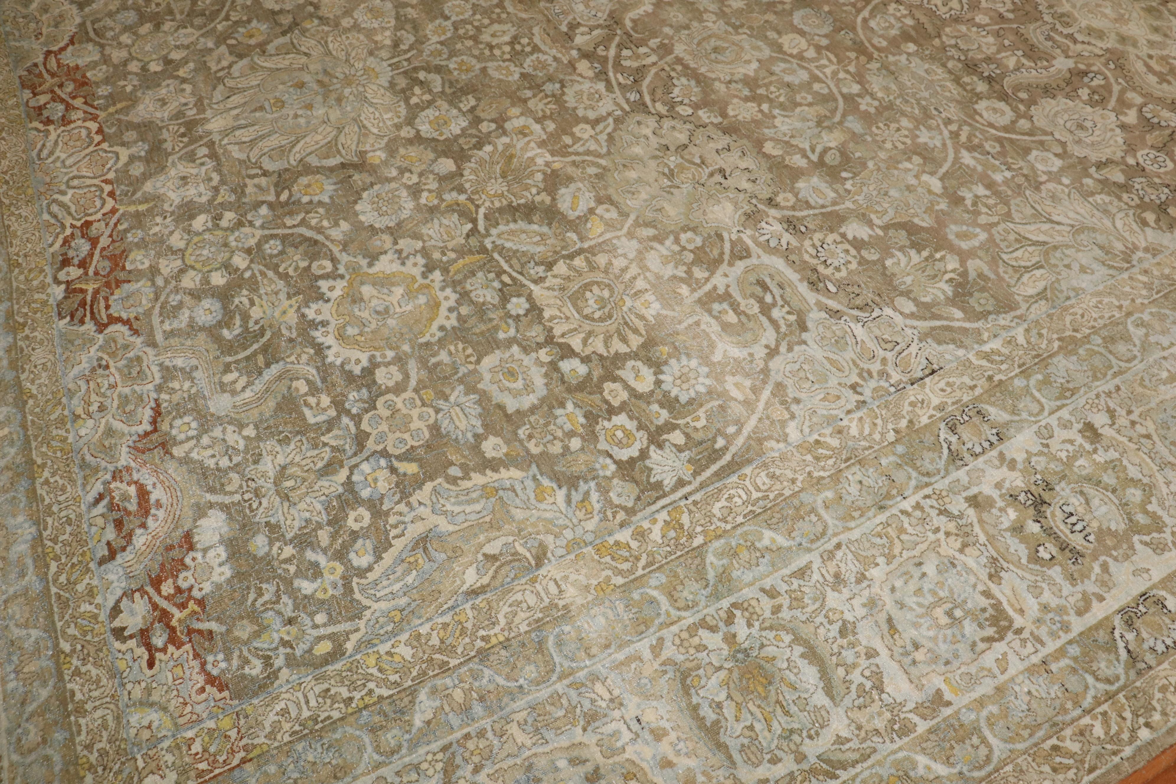 Antiker persischer Kashan-Teppich der Zabihi-Kollektion (Handgewebt) im Angebot