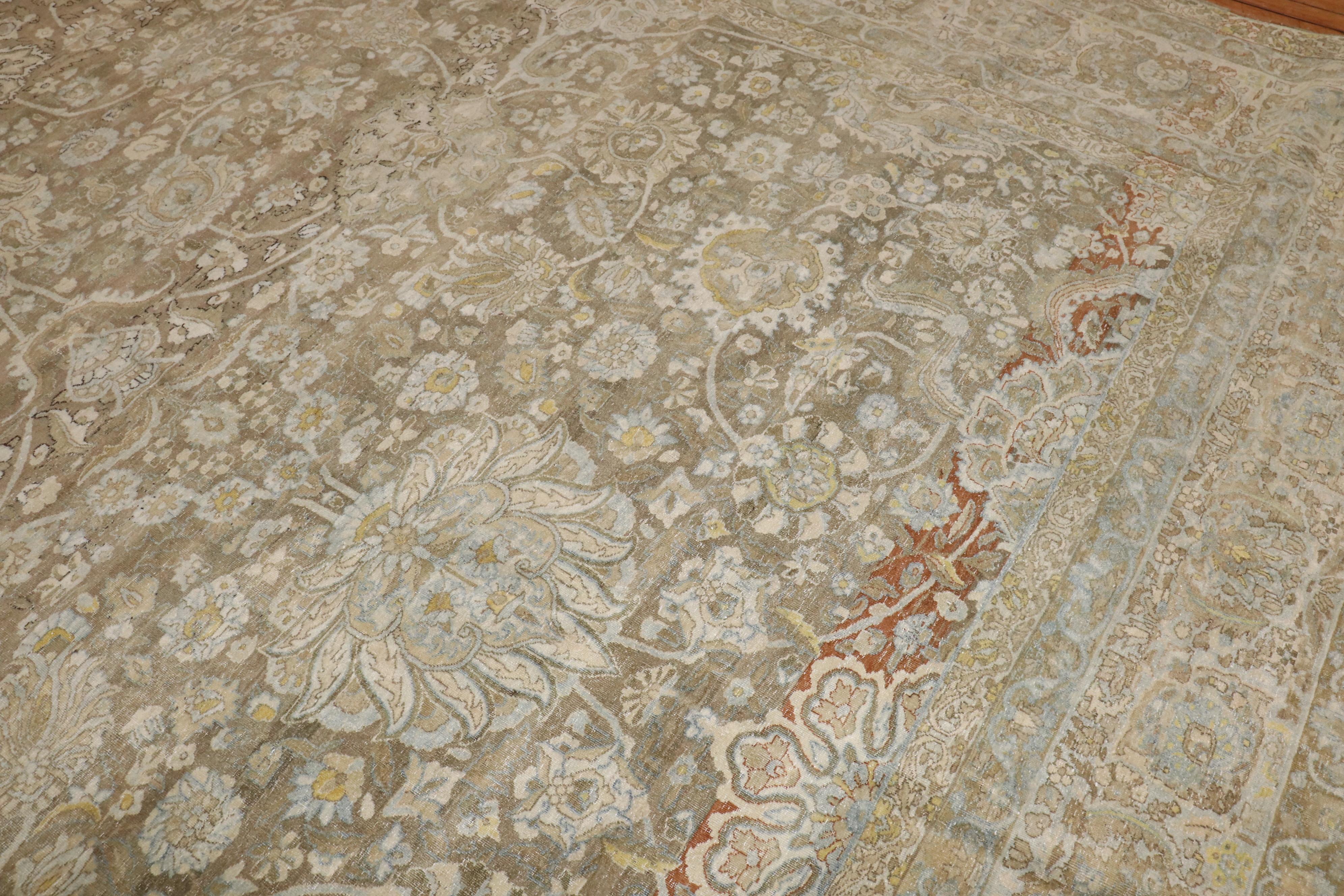 Antiker persischer Kashan-Teppich der Zabihi-Kollektion im Zustand „Gut“ im Angebot in New York, NY