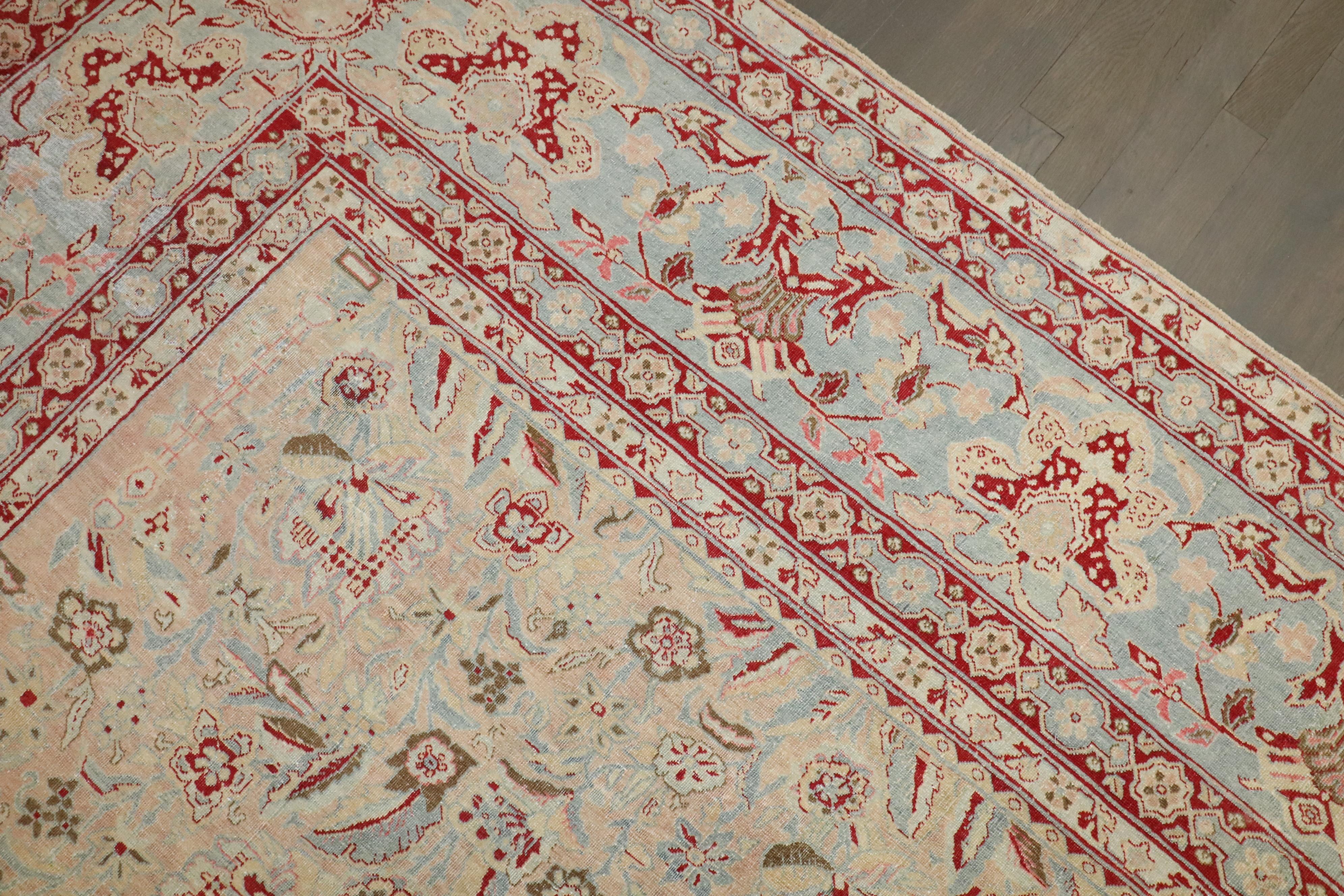 Zabihi Kollektion Antiker persischer Kashan Großer persischer Teppich im Angebot 3