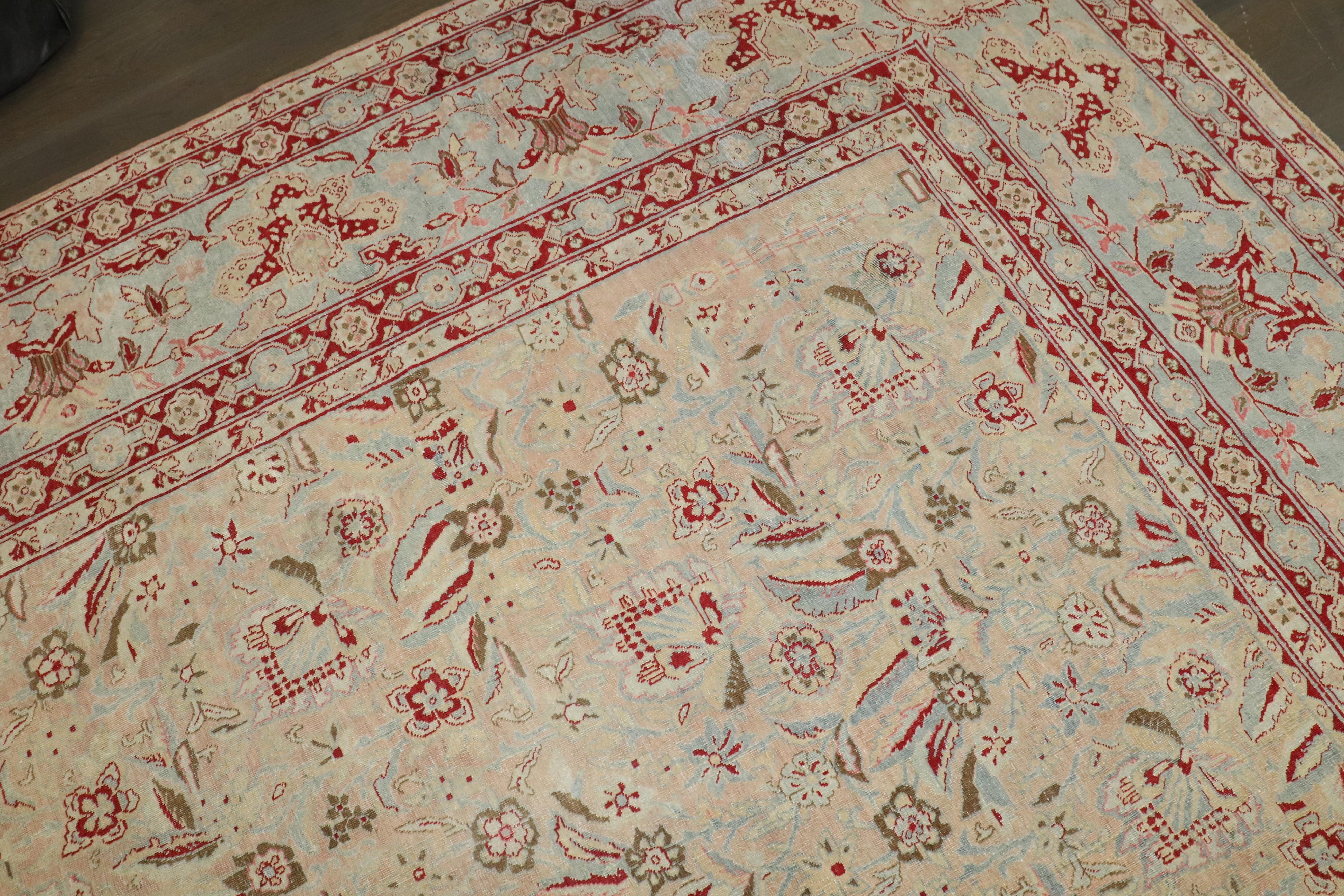 Zabihi Kollektion Antiker persischer Kashan Großer persischer Teppich im Angebot 4