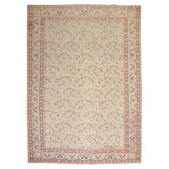 Zabihi Collection Antique Persian Kashan Large Carpet