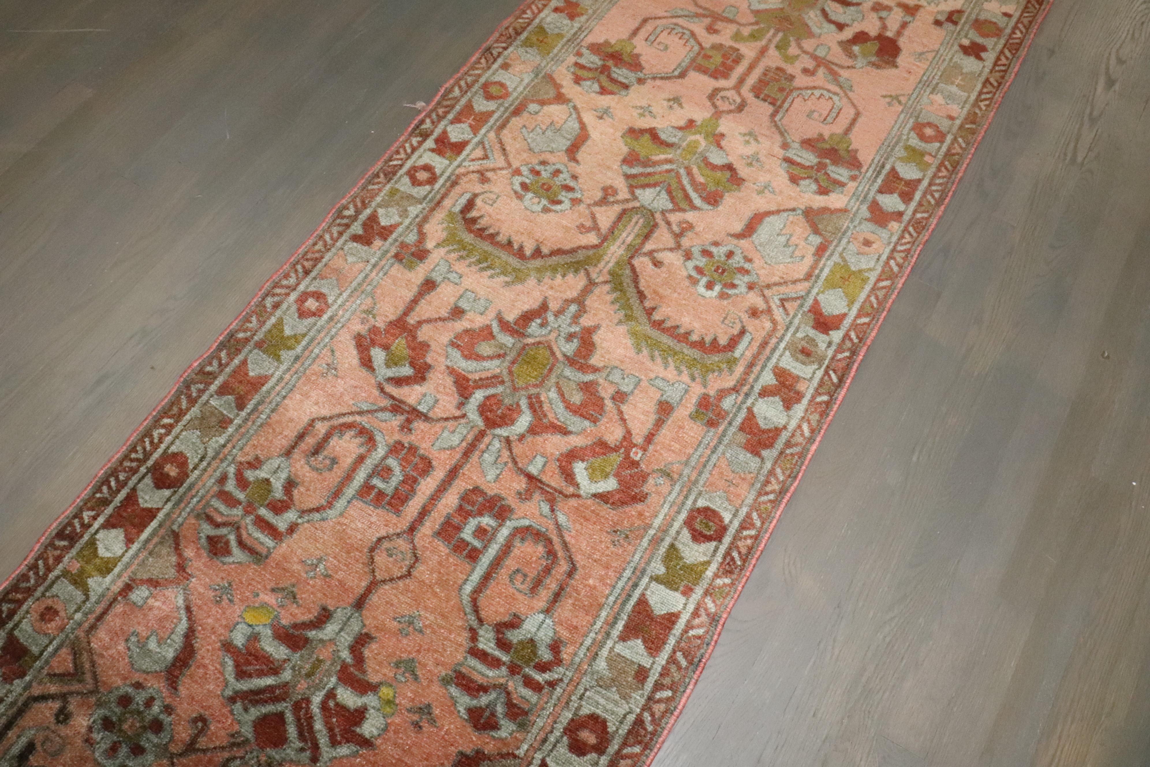 Tribal Zabihi Collection Antique Persian Lilihan Runner For Sale