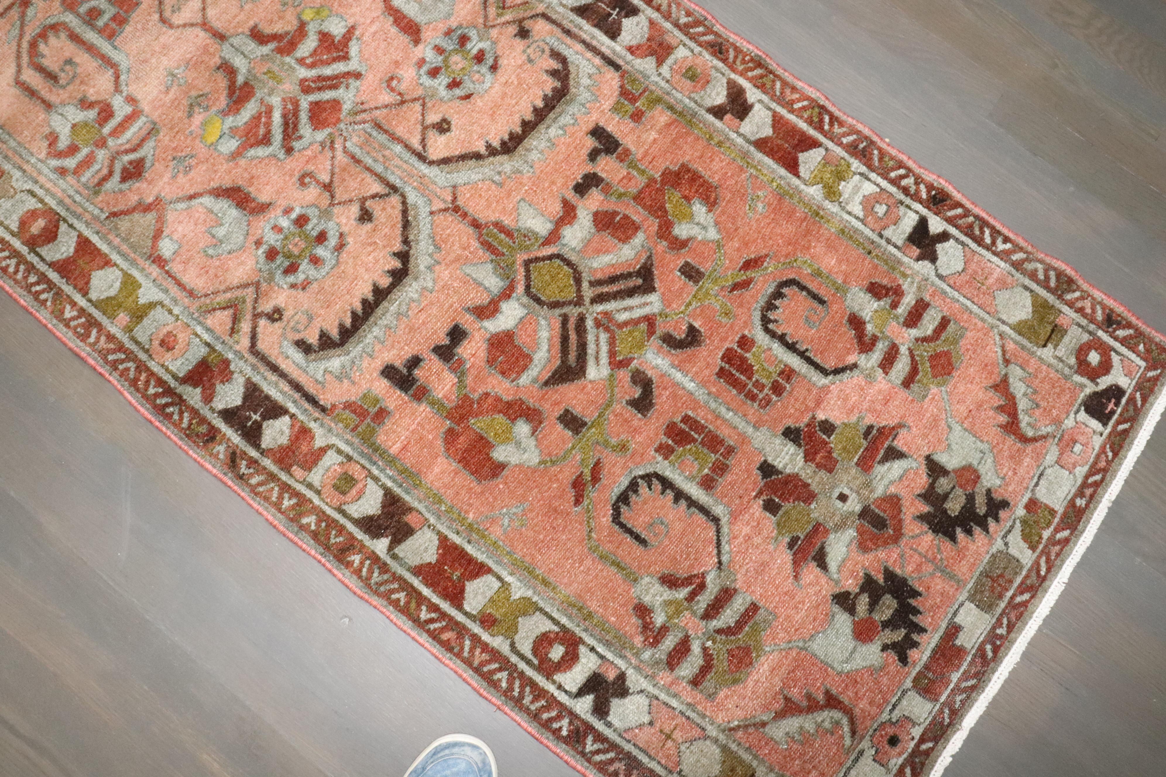 Hand-Knotted Zabihi Collection Antique Persian Lilihan Runner For Sale