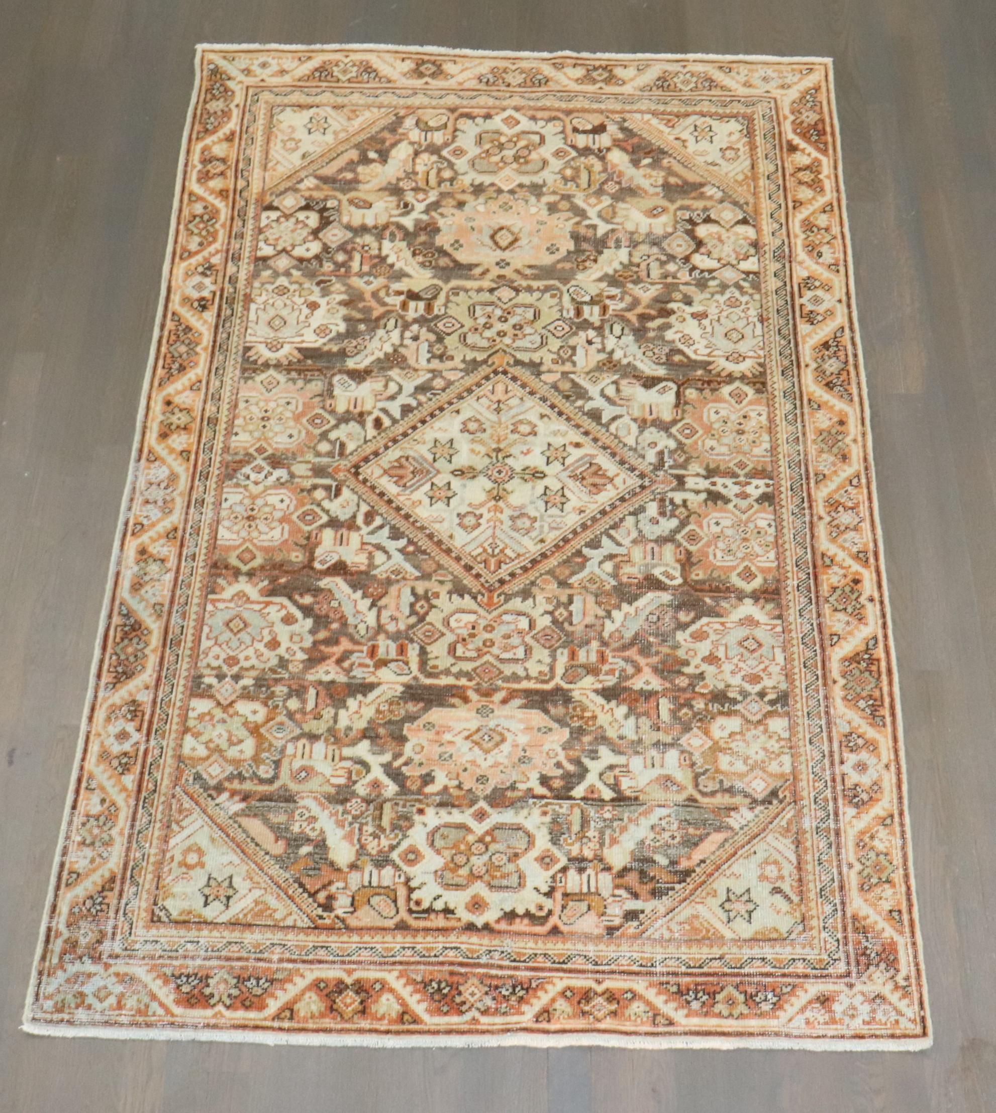 Colección Zabihi Alfombra Persa Antigua de Acento Mahal Sultanabad en venta