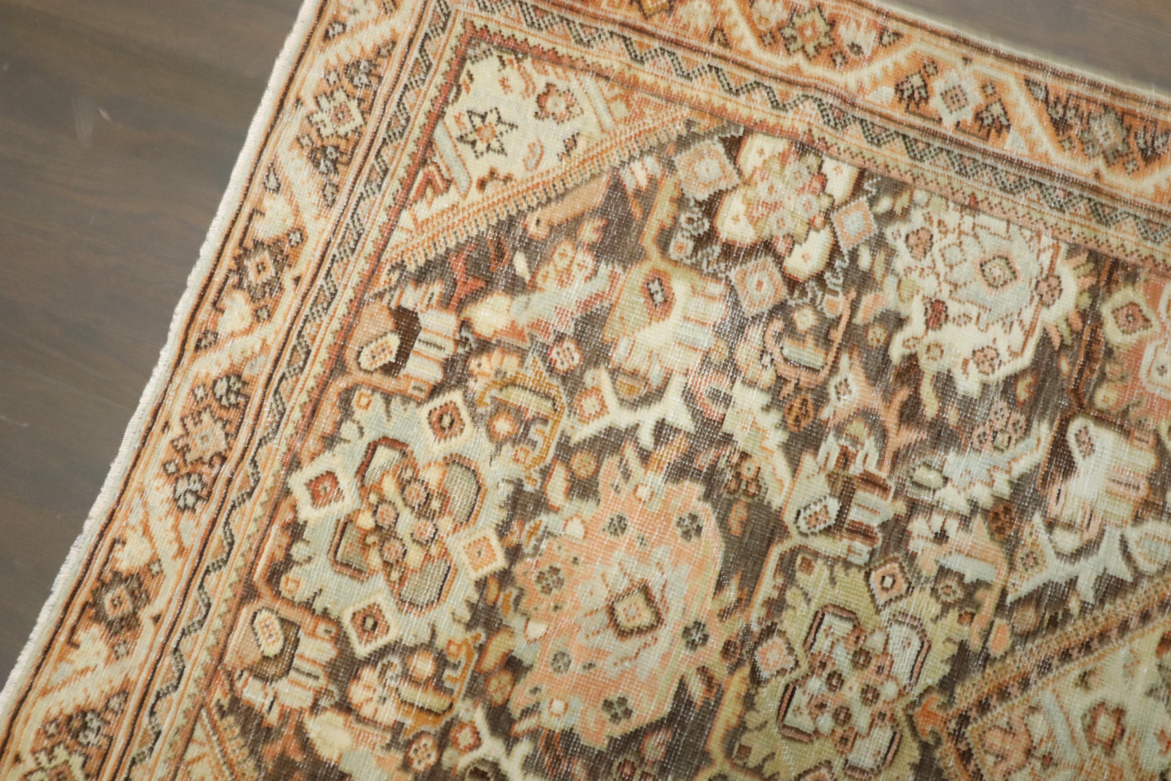 Colección Zabihi Alfombra Persa Antigua de Acento Mahal Lana en venta