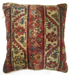 Zabihi Collection Antique Persian Mahal Border Rug Pillow