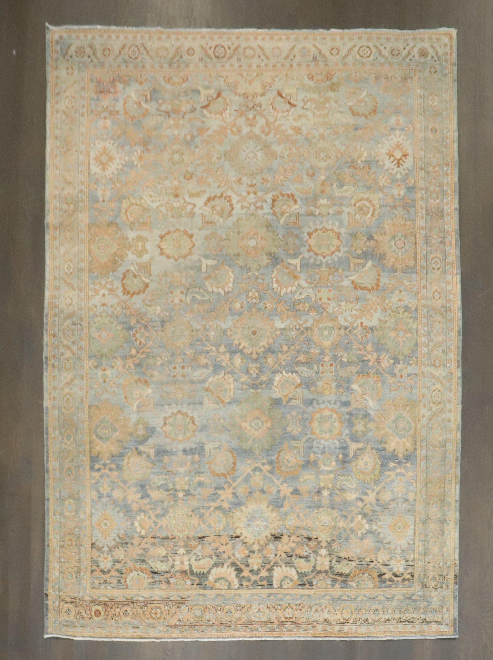 Tapis persan ancien Mahal bleu clair de la collection Zabihi en vente 4