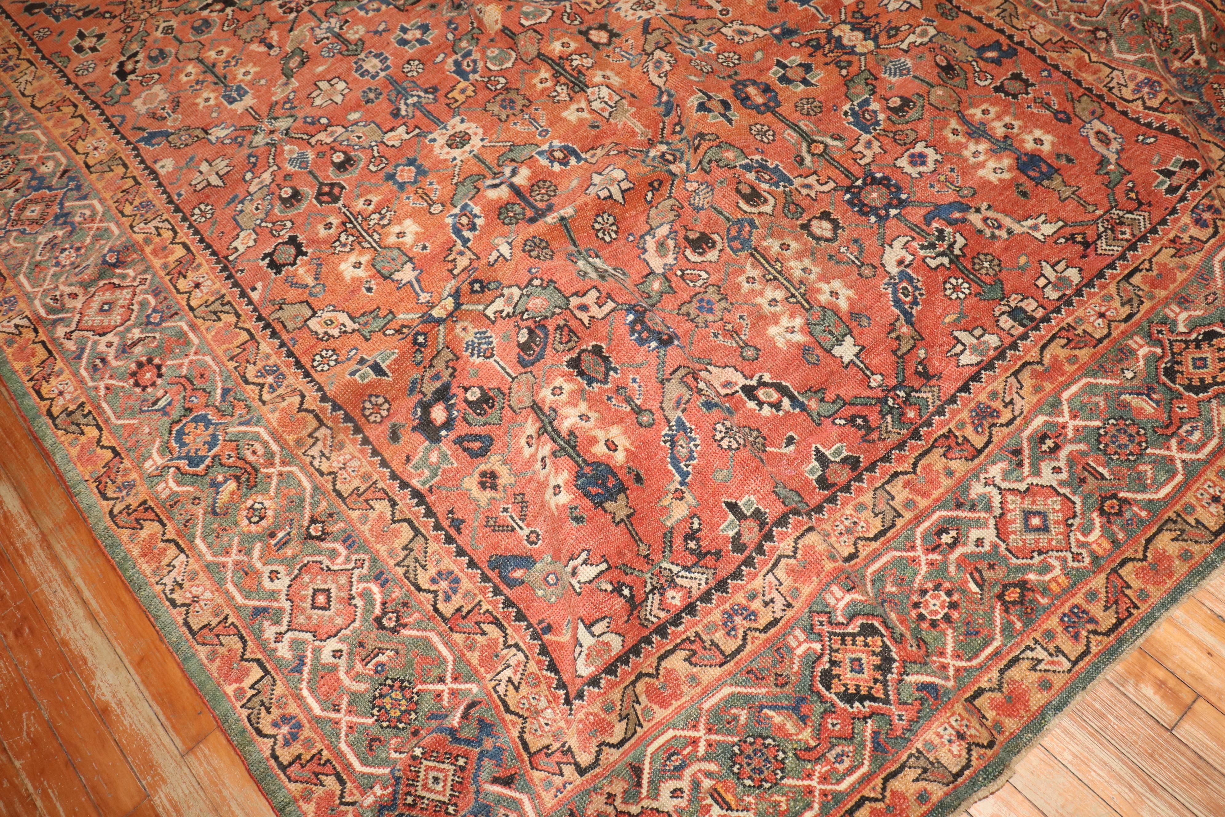 Zabihi Collection  Antique Persian Mahal Rug For Sale 4