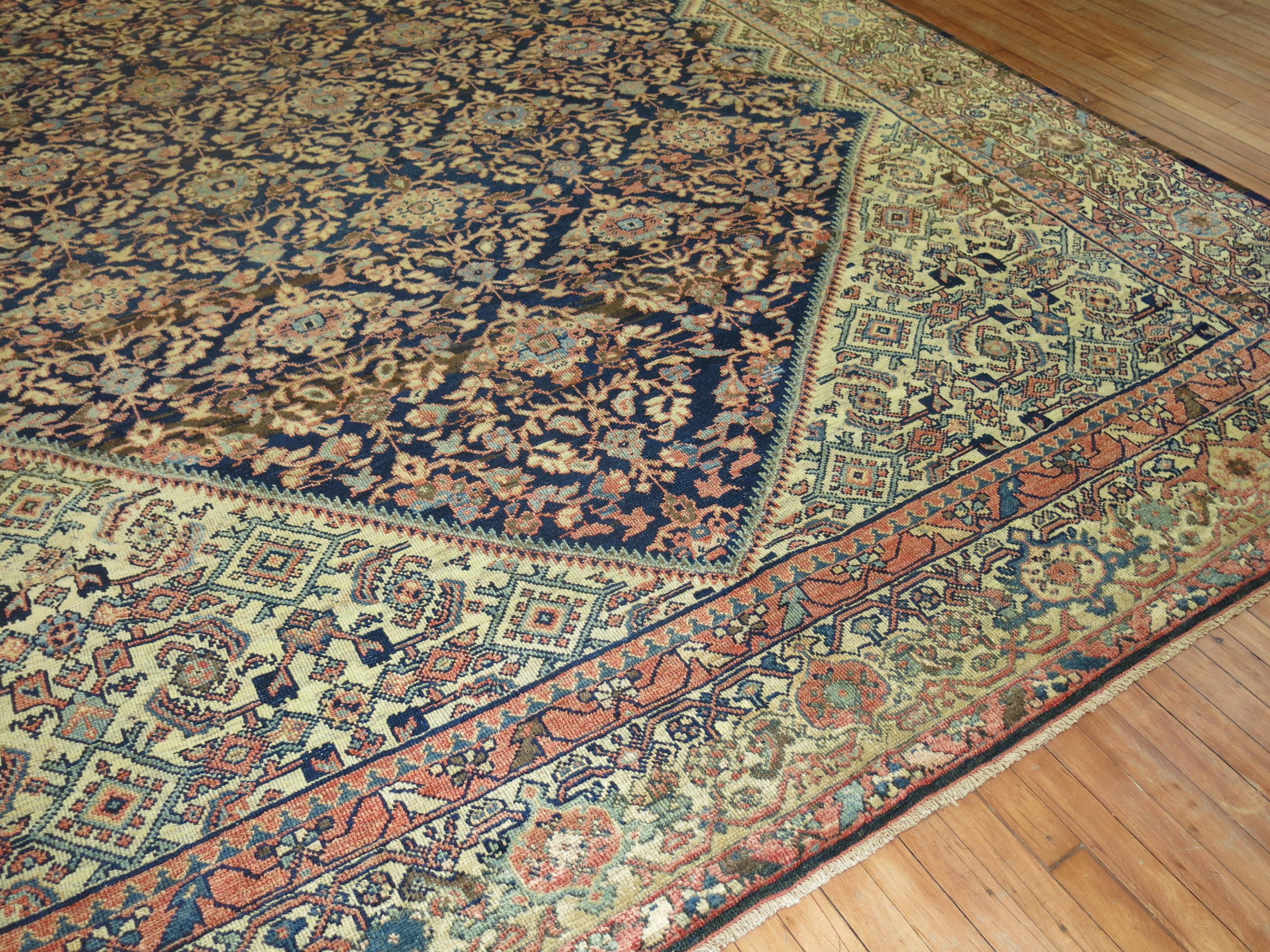 Zabihi Collection Antique Persian Mahal Rug For Sale 5
