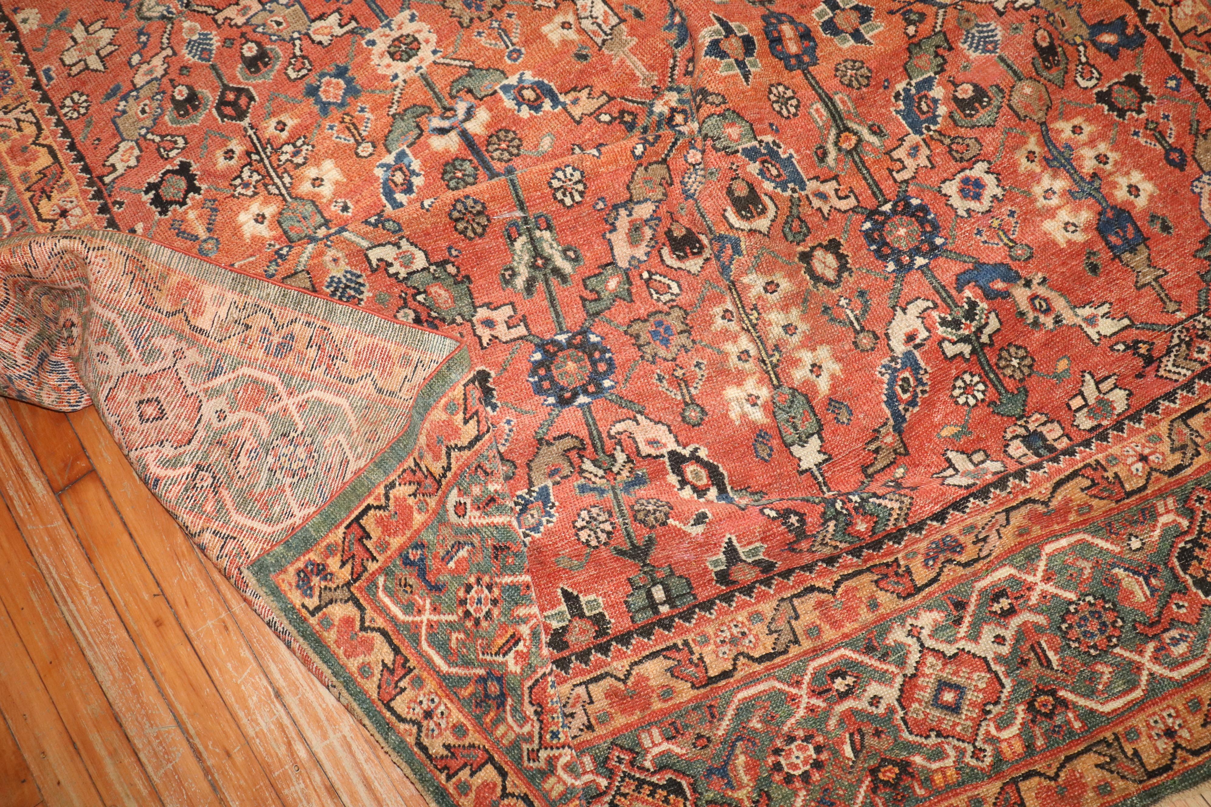 Zabihi Collection  Antique Persian Mahal Rug For Sale 5