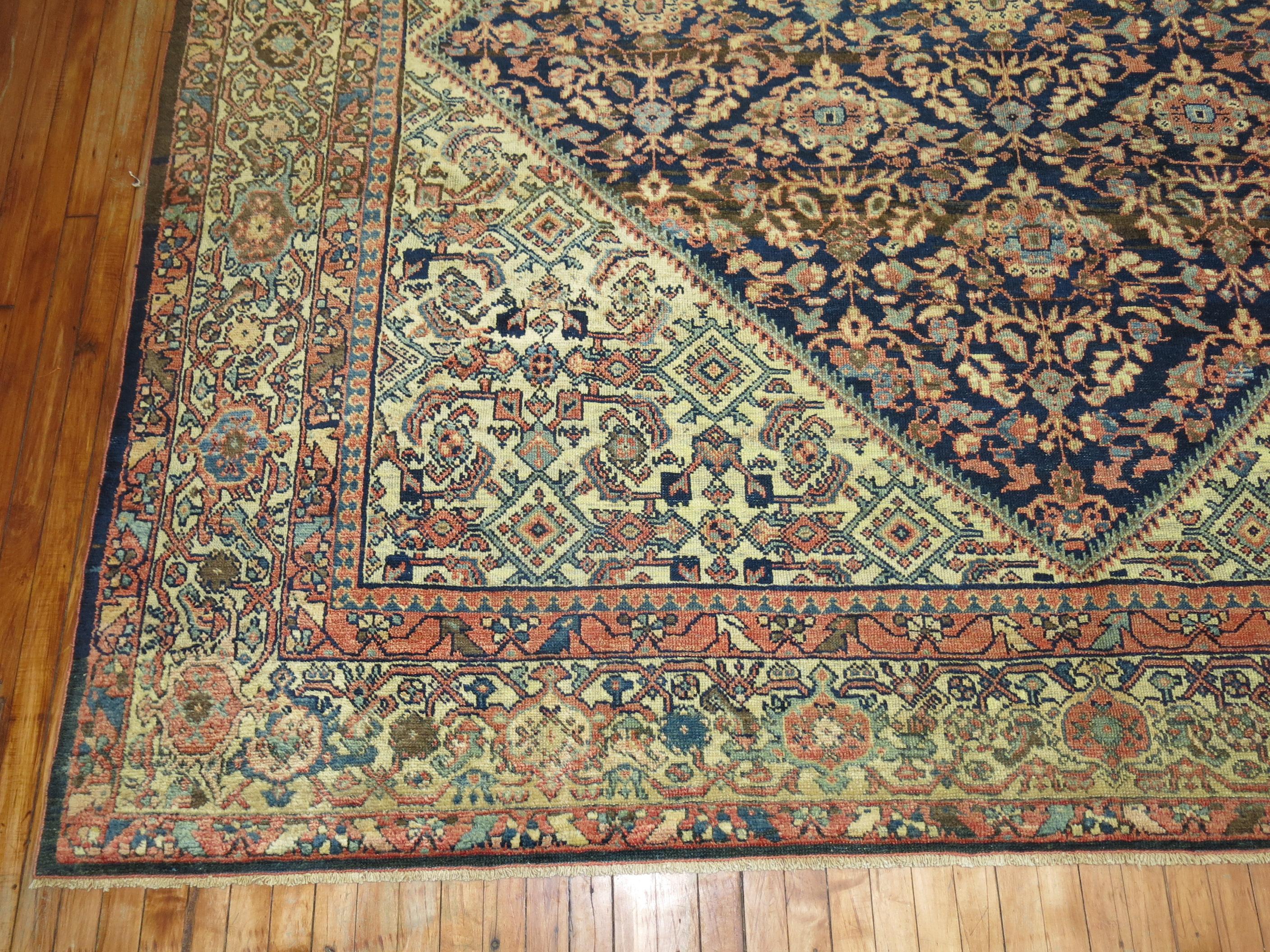 Zabihi Collection Antique Persian Mahal Rug For Sale 6