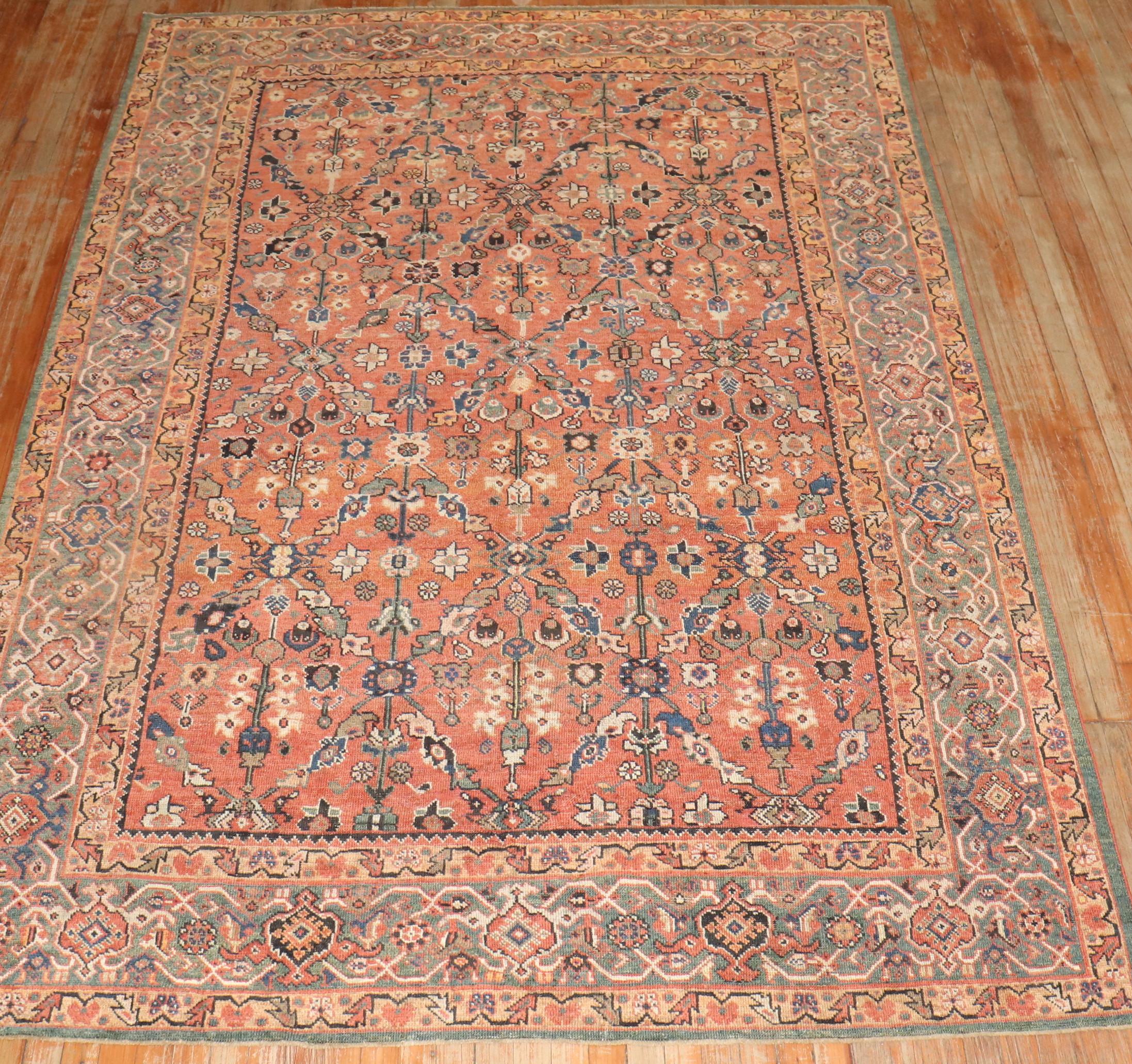Sultanabad Zabihi Collection  Antique Persian Mahal Rug For Sale