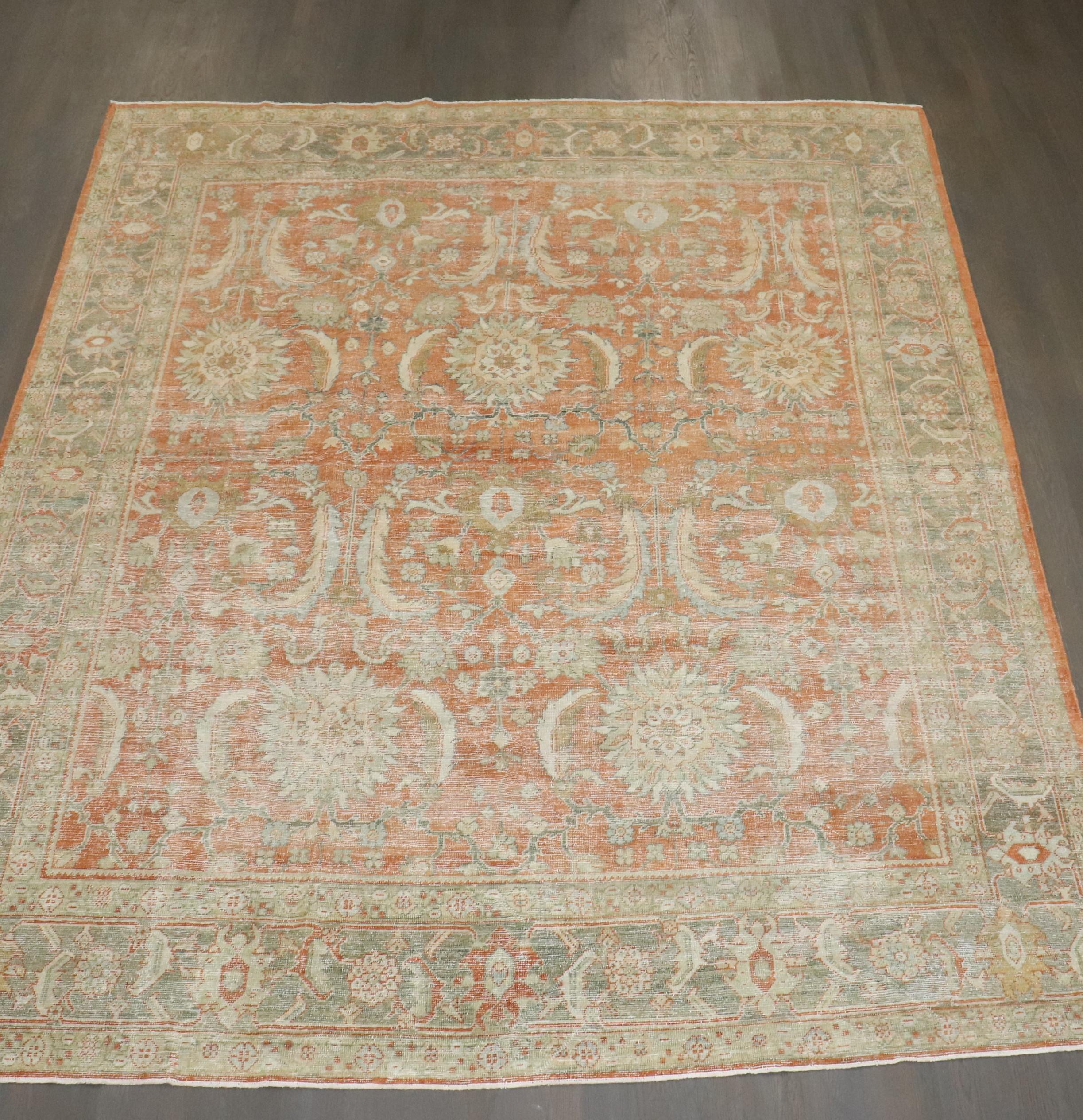 Post-Modern Zabihi Collection Antique Persian Mahal Rug For Sale