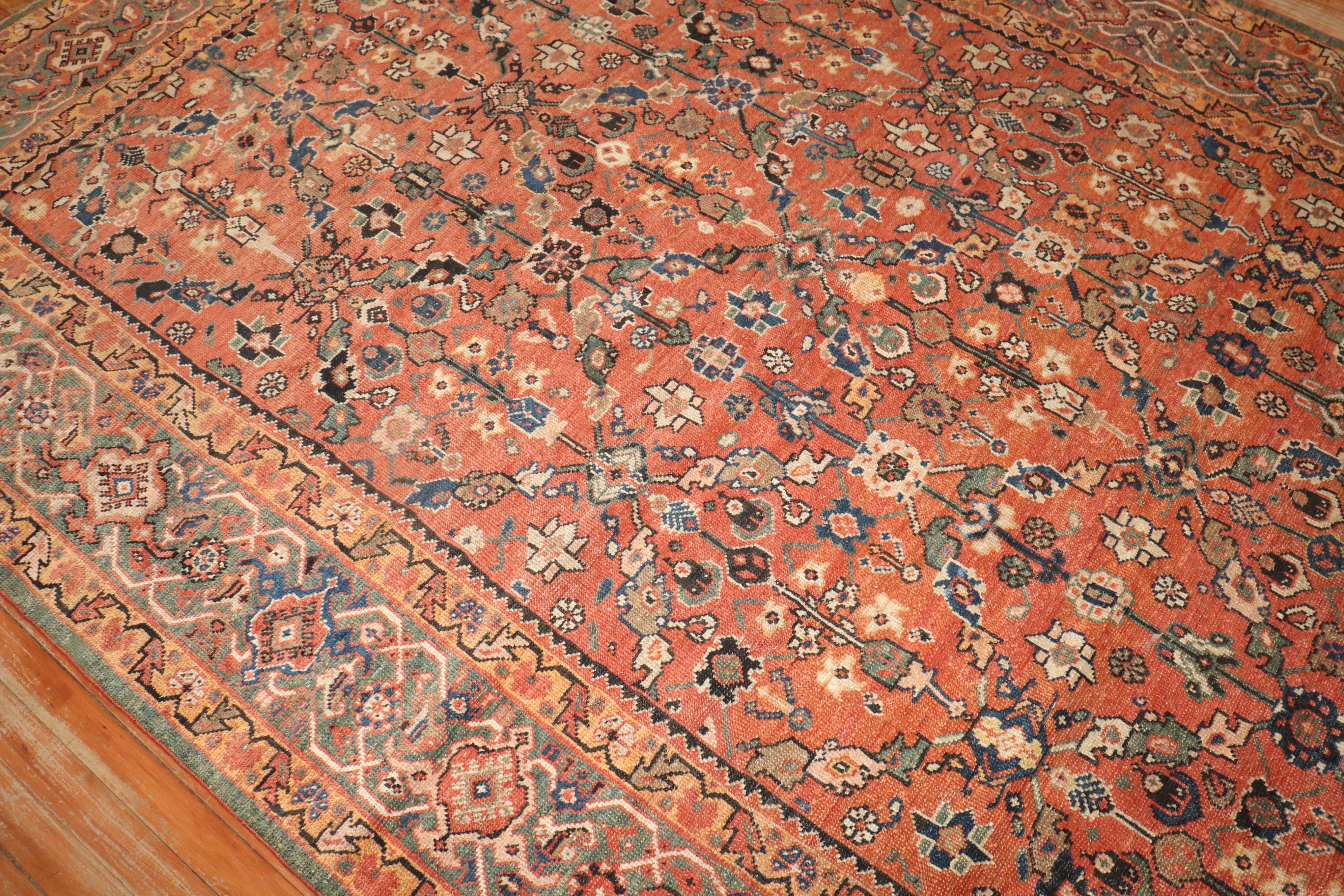 Zabihi Collection  Antique Persian Mahal Rug For Sale 1
