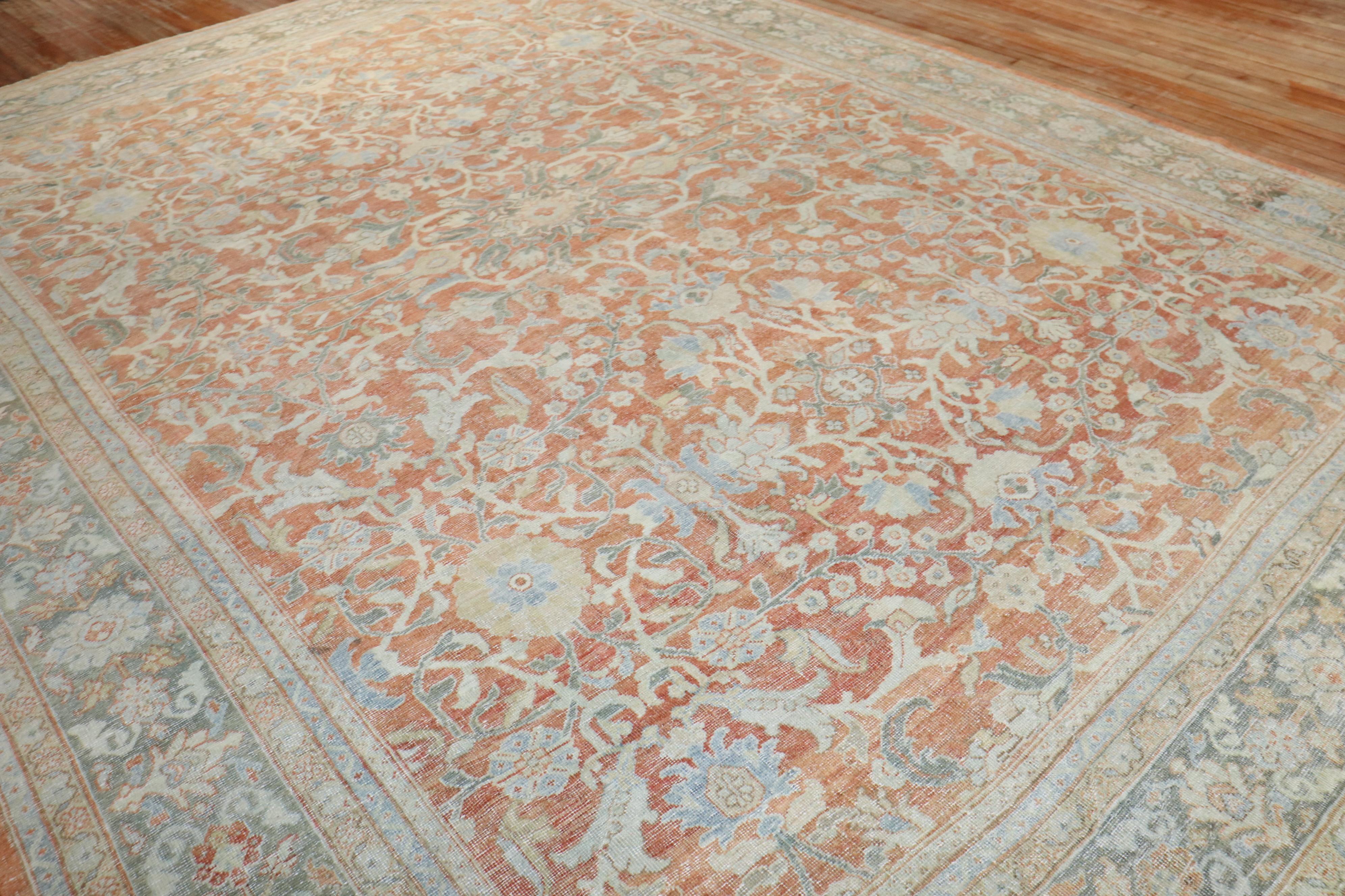 Zabihi Collection Antique Persian Mahal Rug For Sale 1