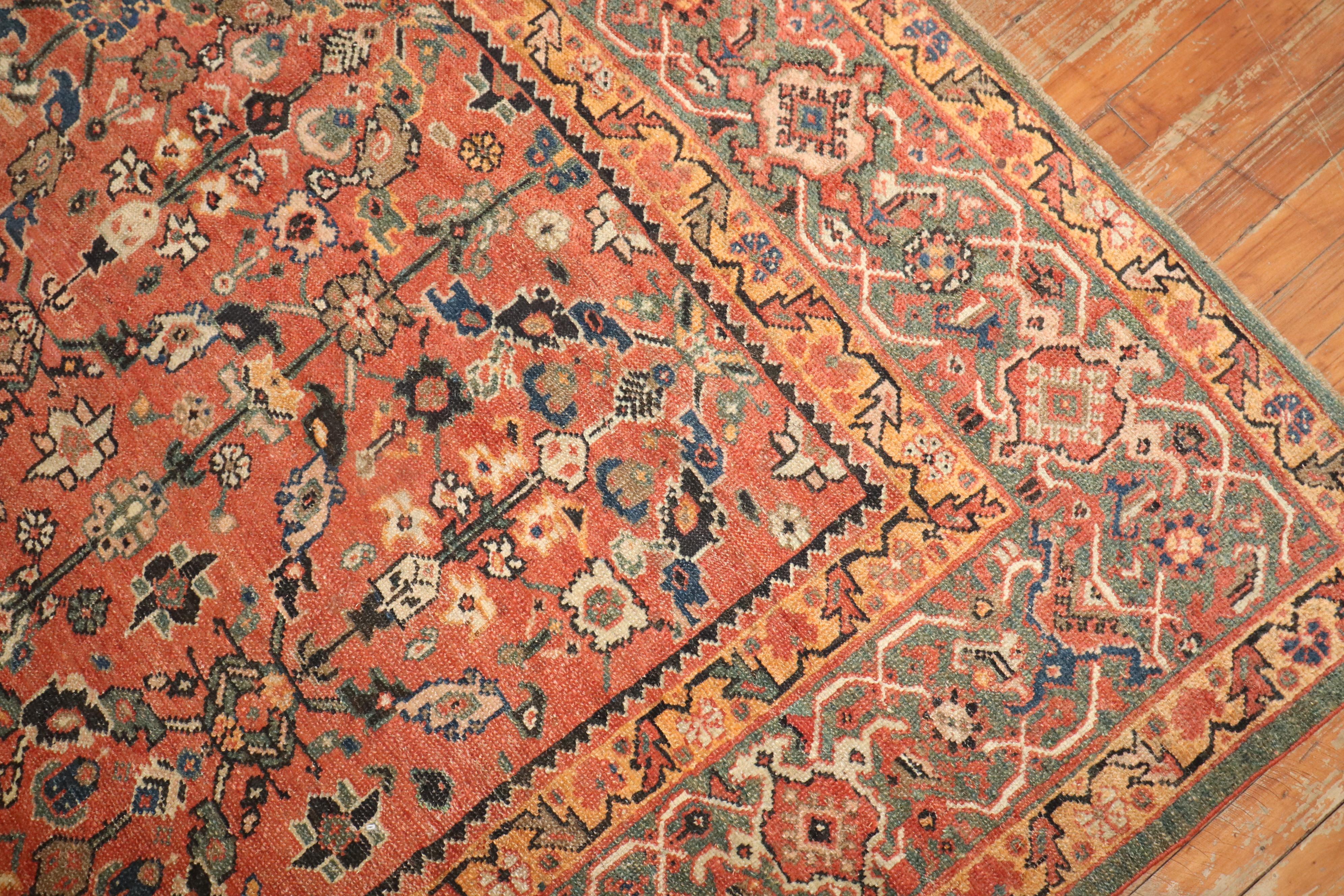Zabihi Collection  Antique Persian Mahal Rug For Sale 2