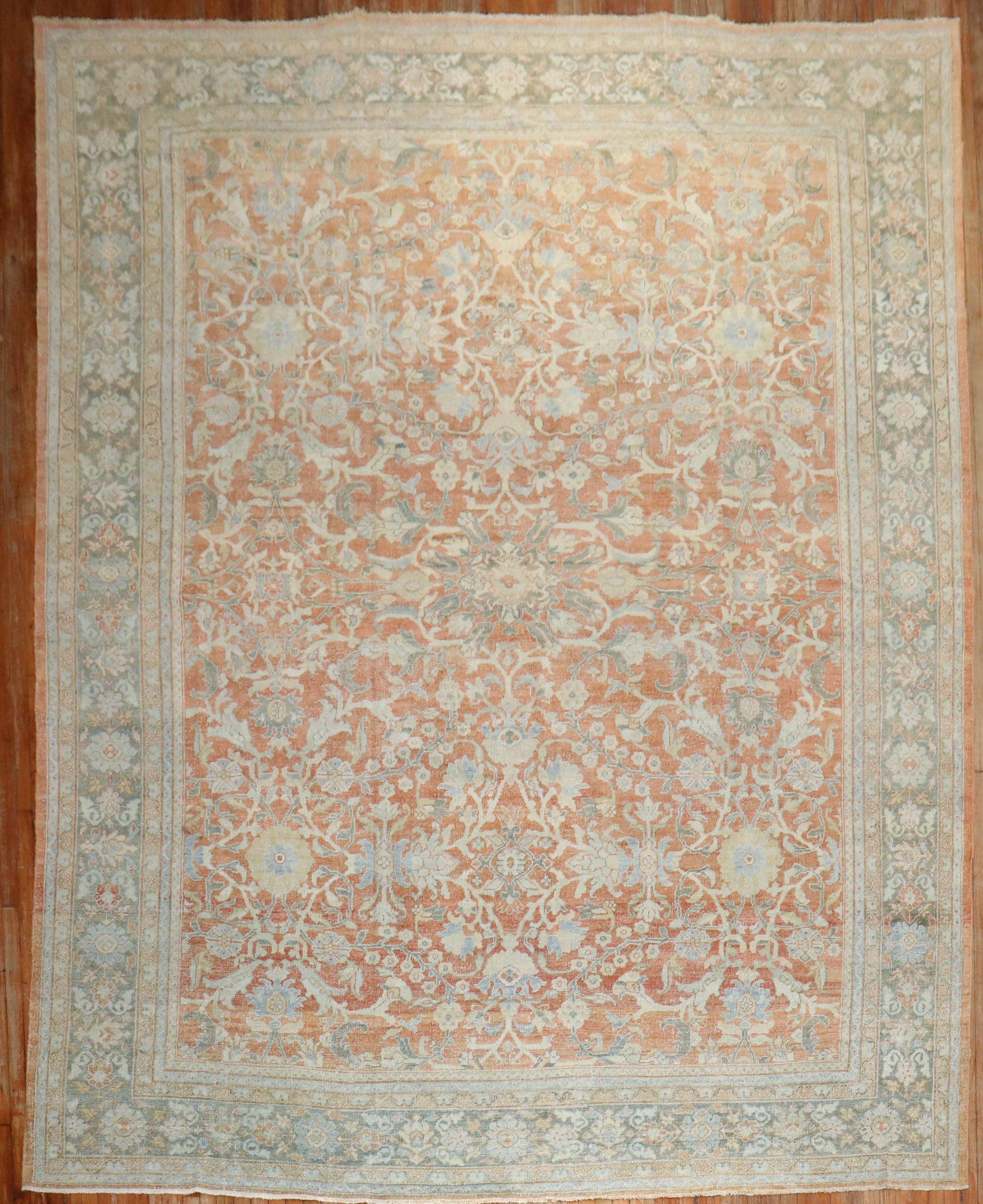Zabihi Collection Antique Persian Mahal Rug For Sale 2