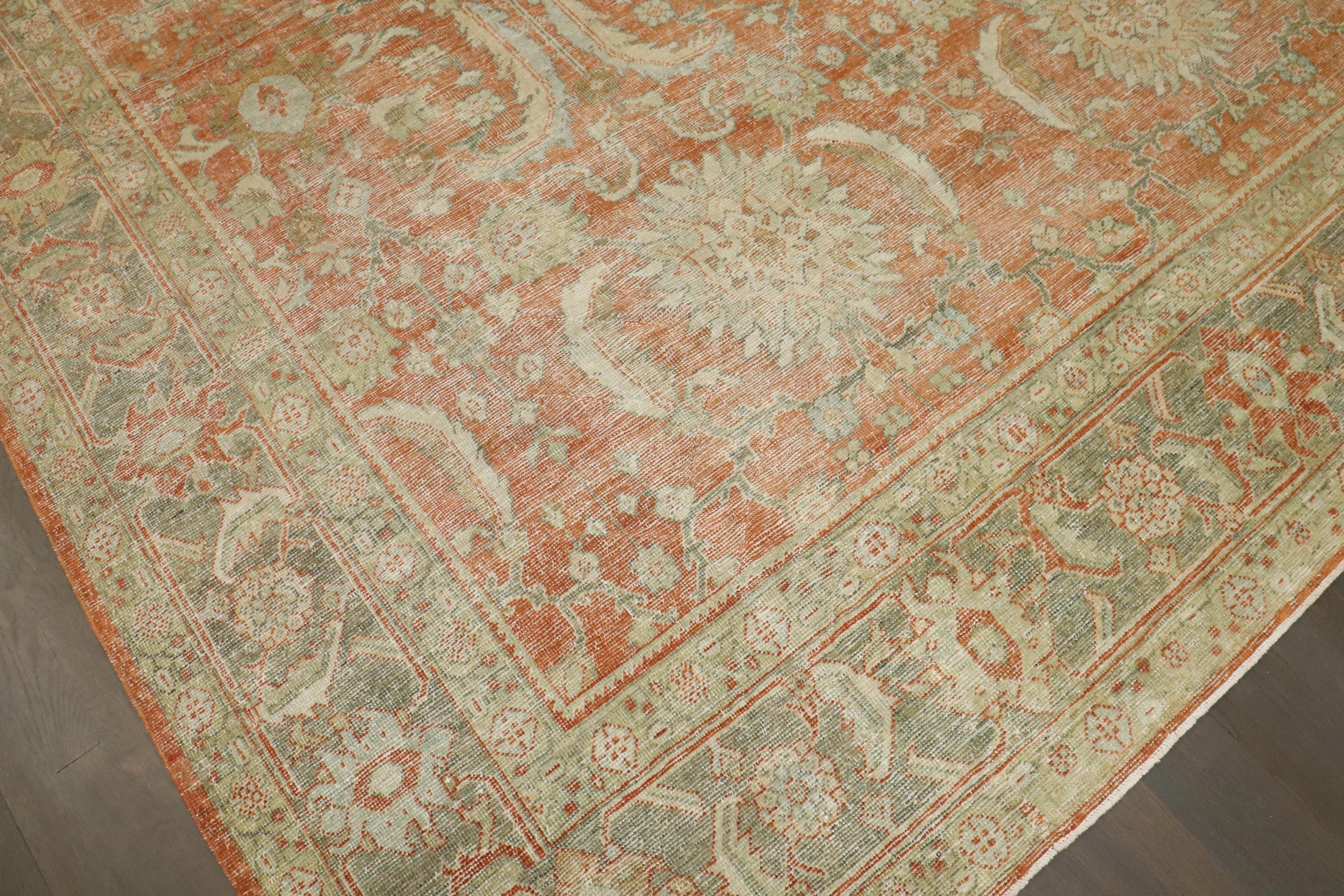 Zabihi Collection Antique Persian Mahal Rug For Sale 2