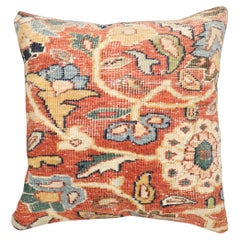 Zabihi Collection Antique Persian Mahal Square Rug Pillow