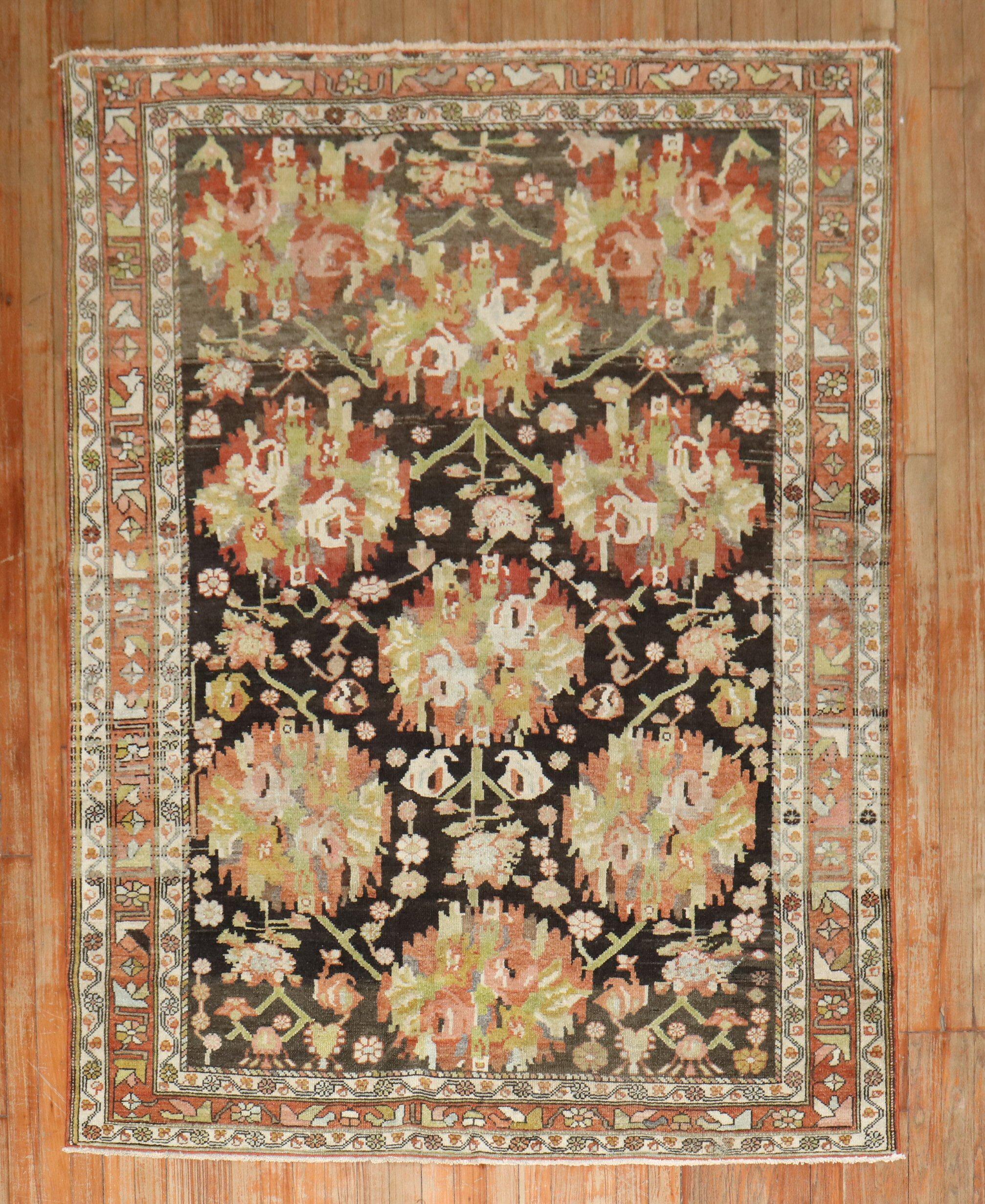A large accent size early 20th century Persian Malayer rug.

Measures: 4'10