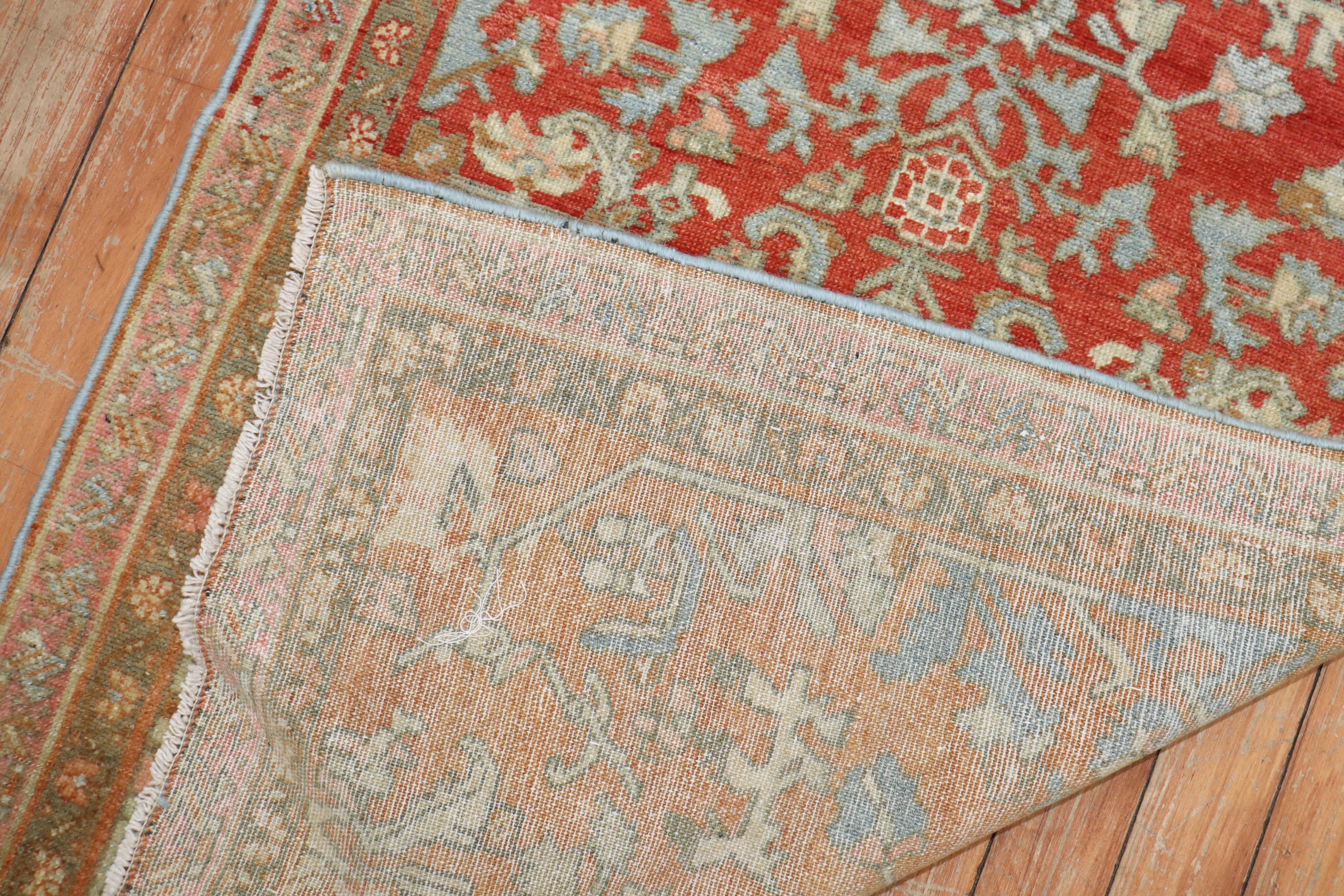 American Colonial Zabihi Collection Antique Persian Malayer Scatter Rug For Sale