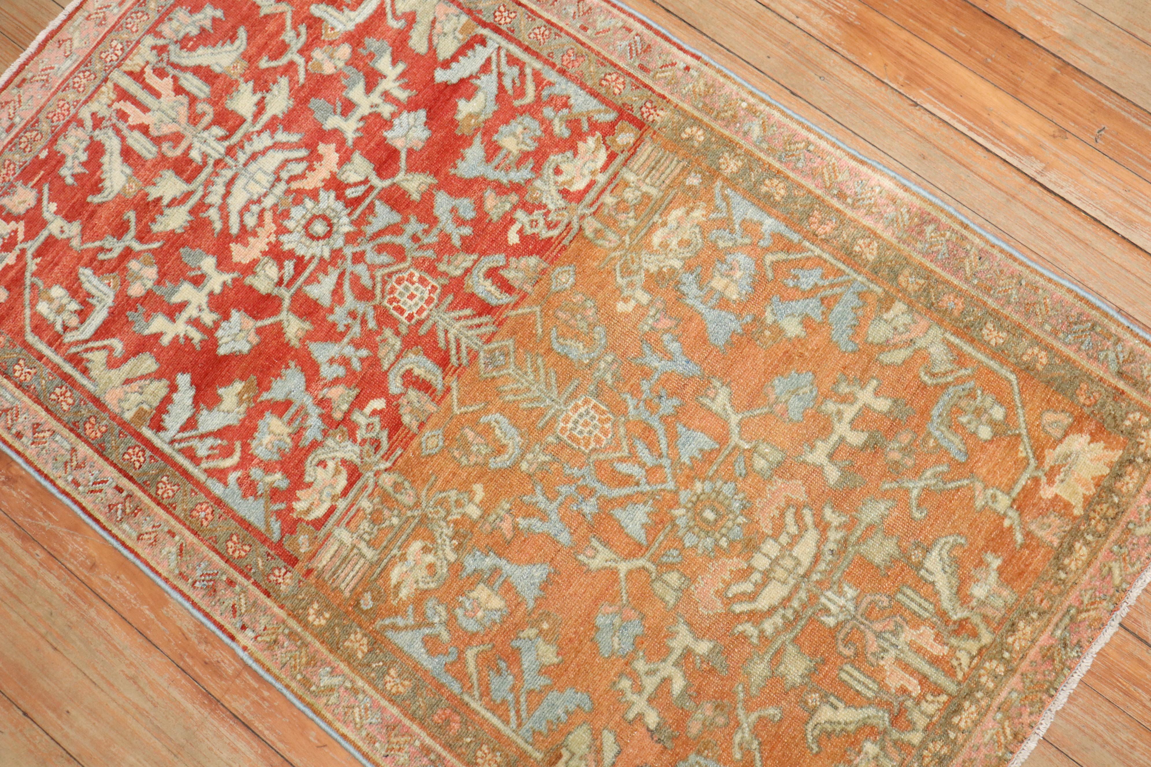 Zabihi Collection Antique Persian Malayer Scatter Rug In Good Condition For Sale In New York, NY
