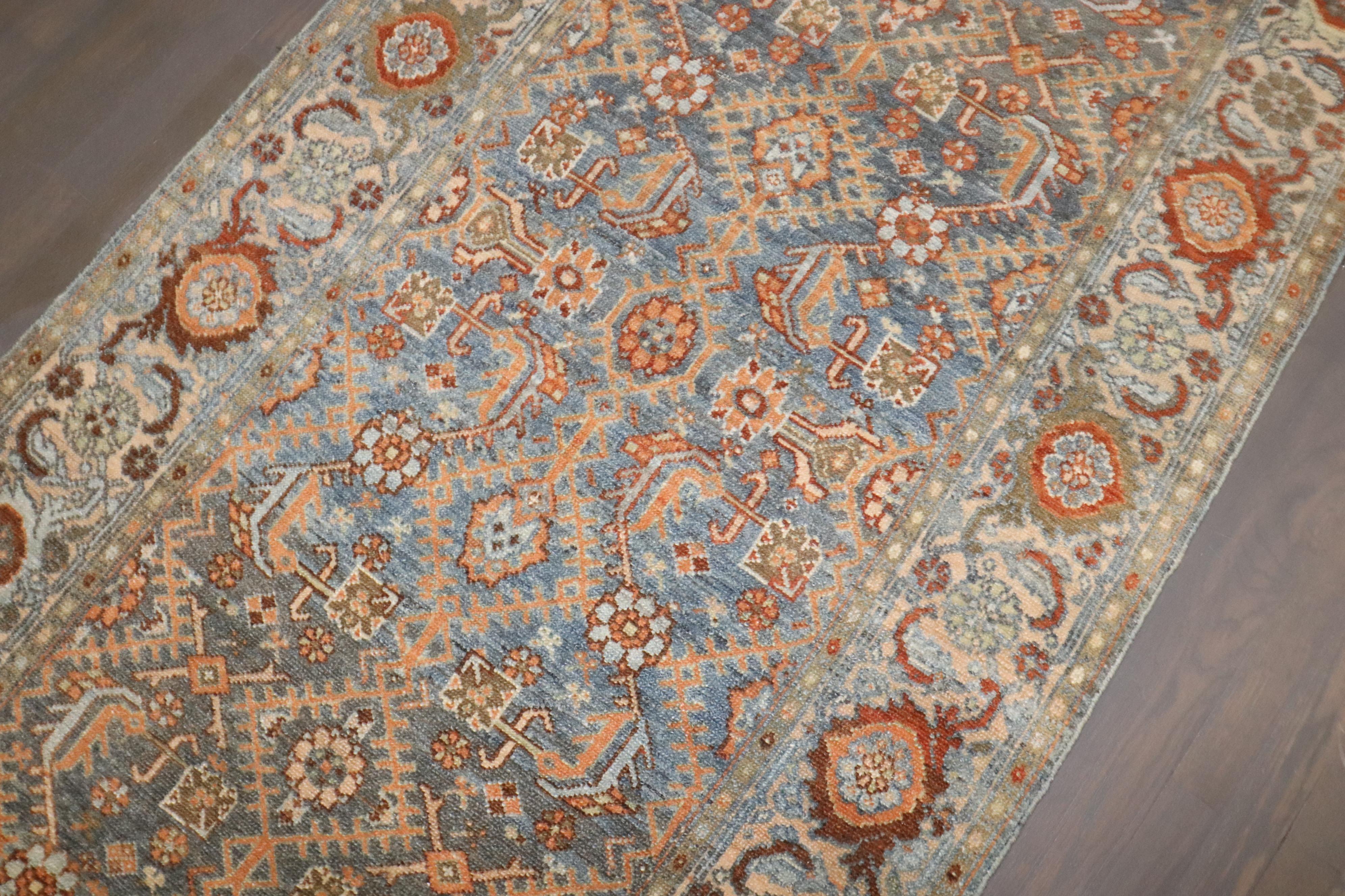 Zabihi Collection Antike Persische Malayer Breite Extra Lange Läufer (Wolle) im Angebot