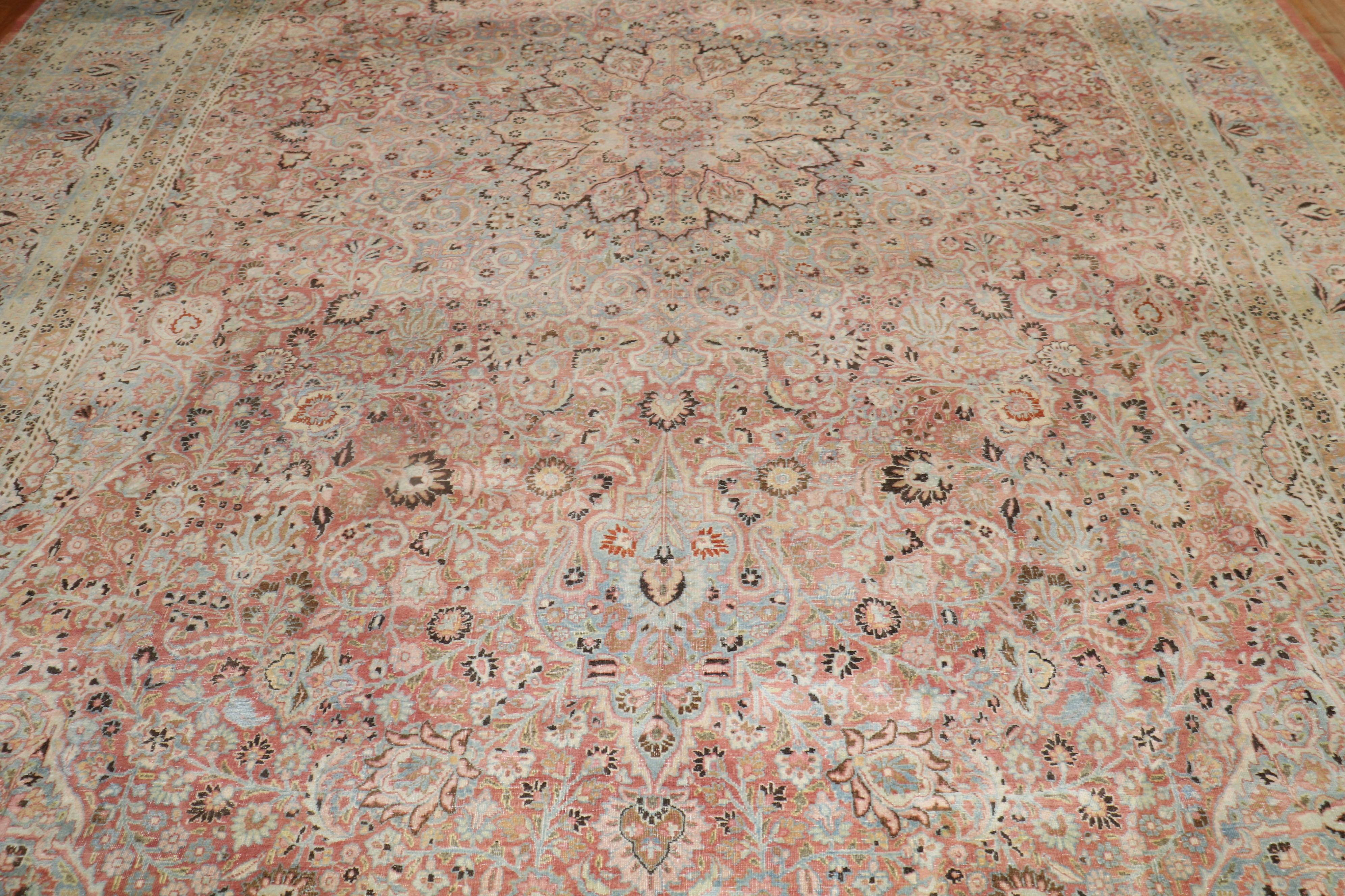 An oversize Formal Persian Meshed rug from the early 20th century.

Measures: 11'2'' x 19'

