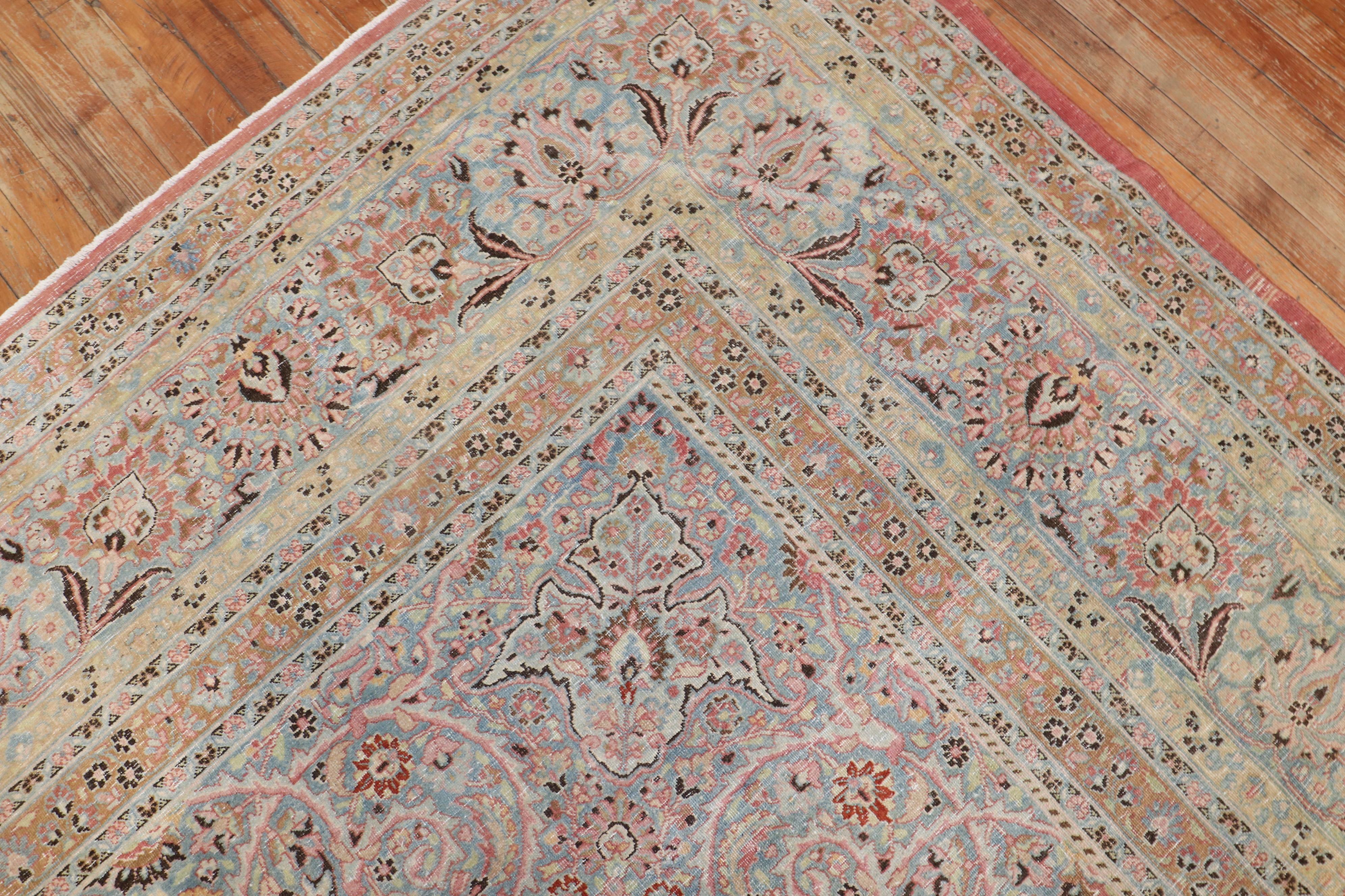 Zabihi Collection Antique Persian Meshed Oversize Carpet For Sale 2