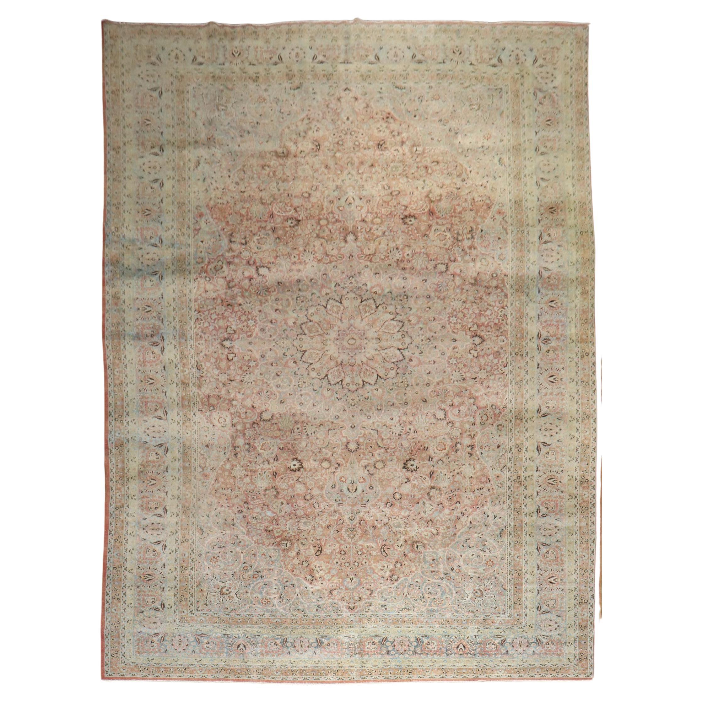 Zabihi Collection Antique Persian Meshed Oversize Carpet For Sale
