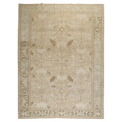 Zabihi Collection Antique Persian Neutral Color Heriz Rug