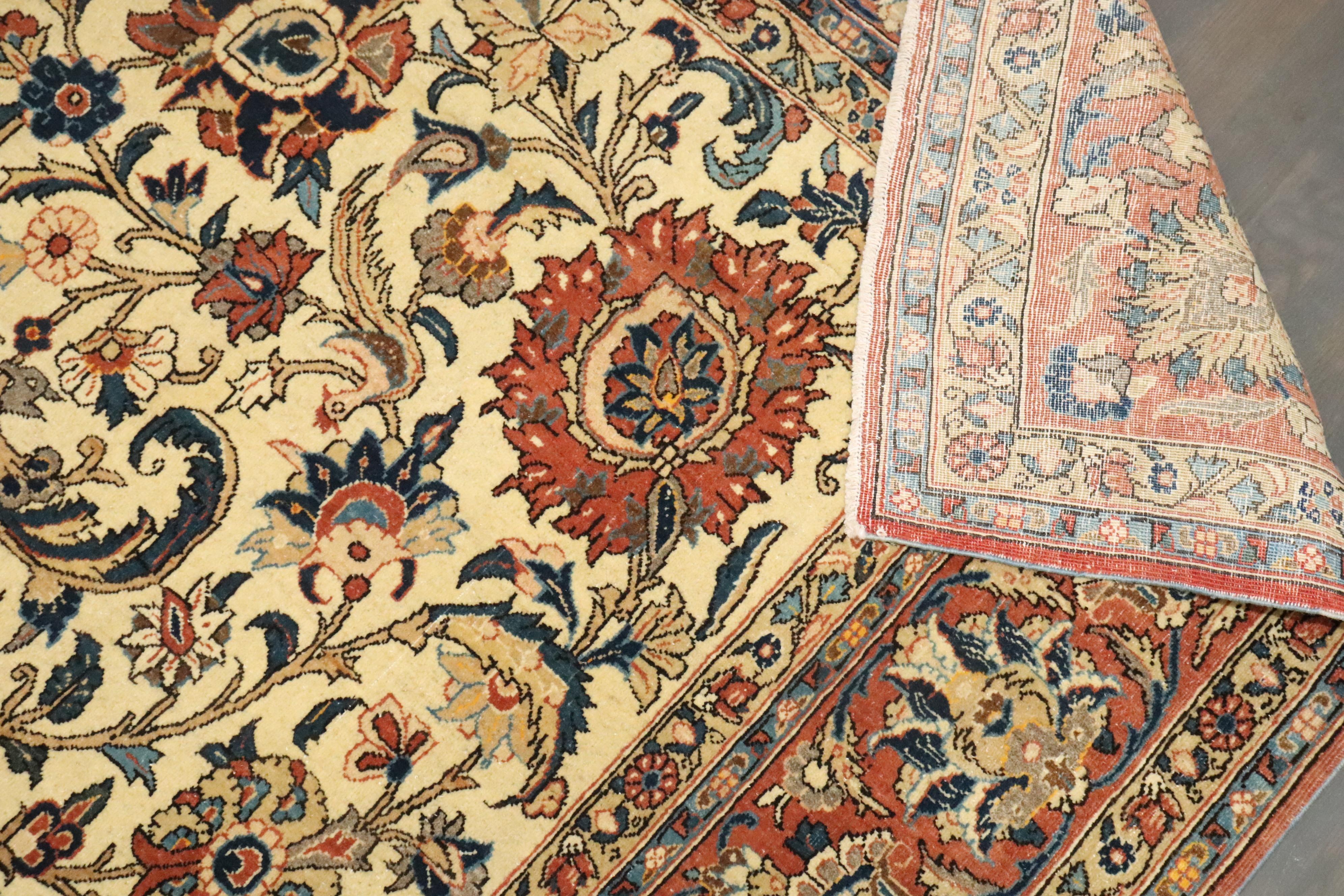Lana Tappeto Zabihi Collection'S Antico Persiano Qum Dimensioni Camera in vendita