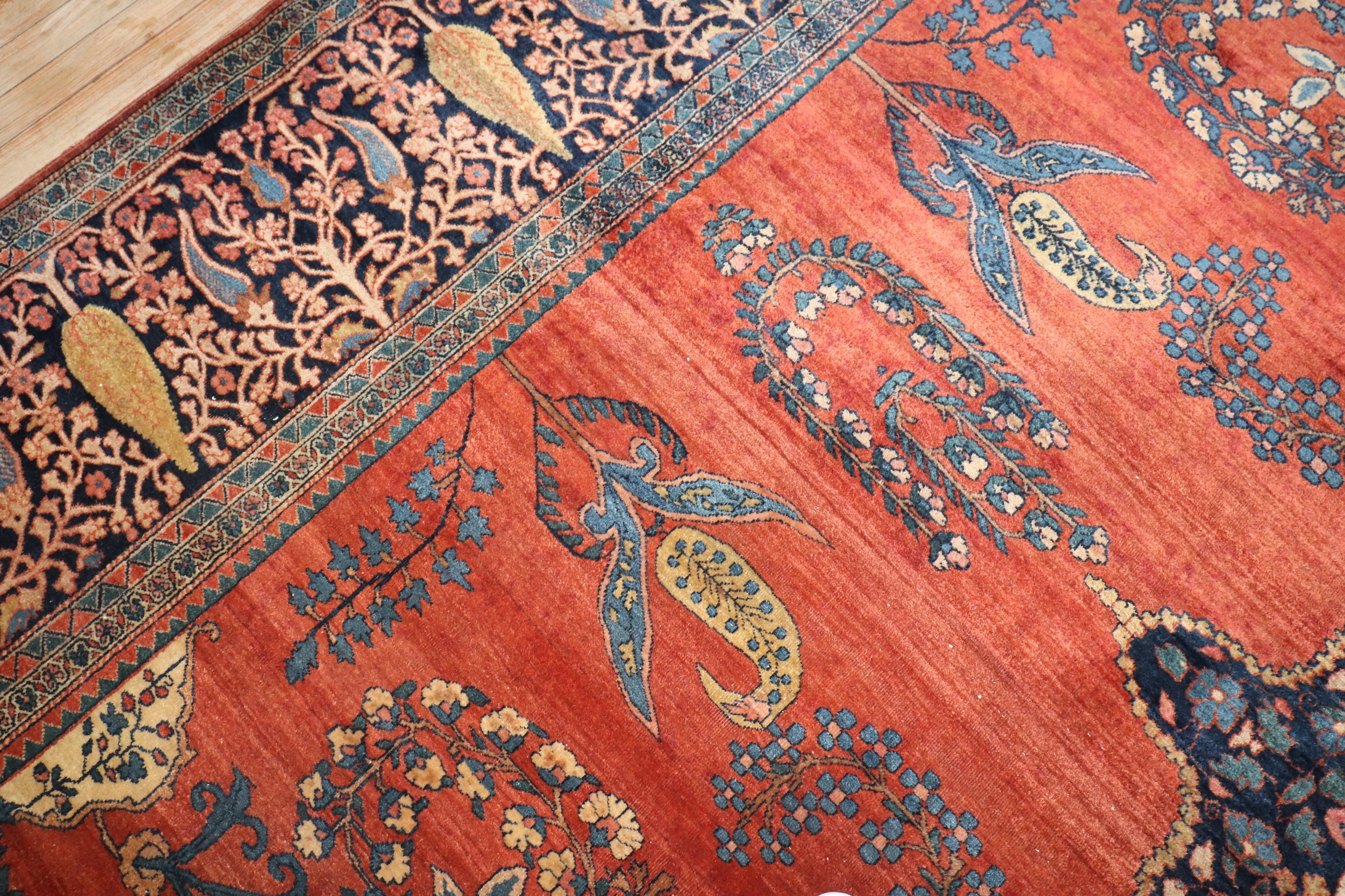 Zabihi Collection Antique Persian Sarouk Ferahan Rug For Sale 3