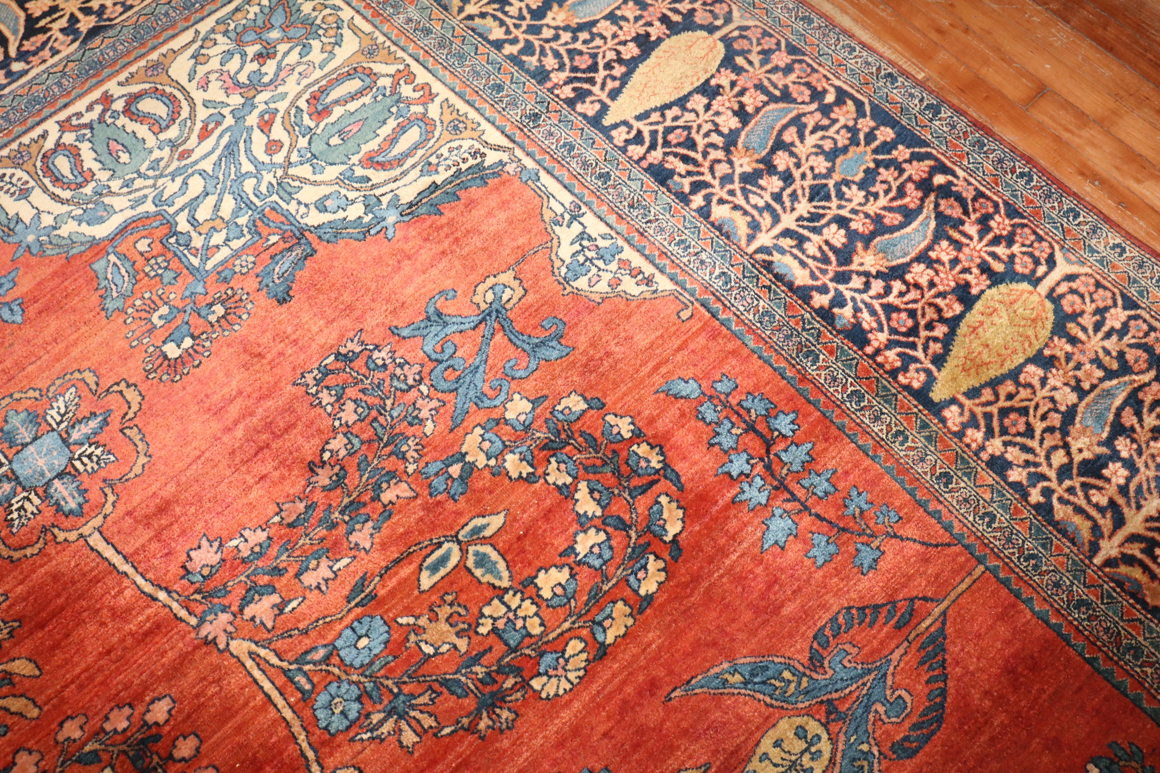Zabihi Collection Antique Persian Sarouk Ferahan Rug For Sale 9
