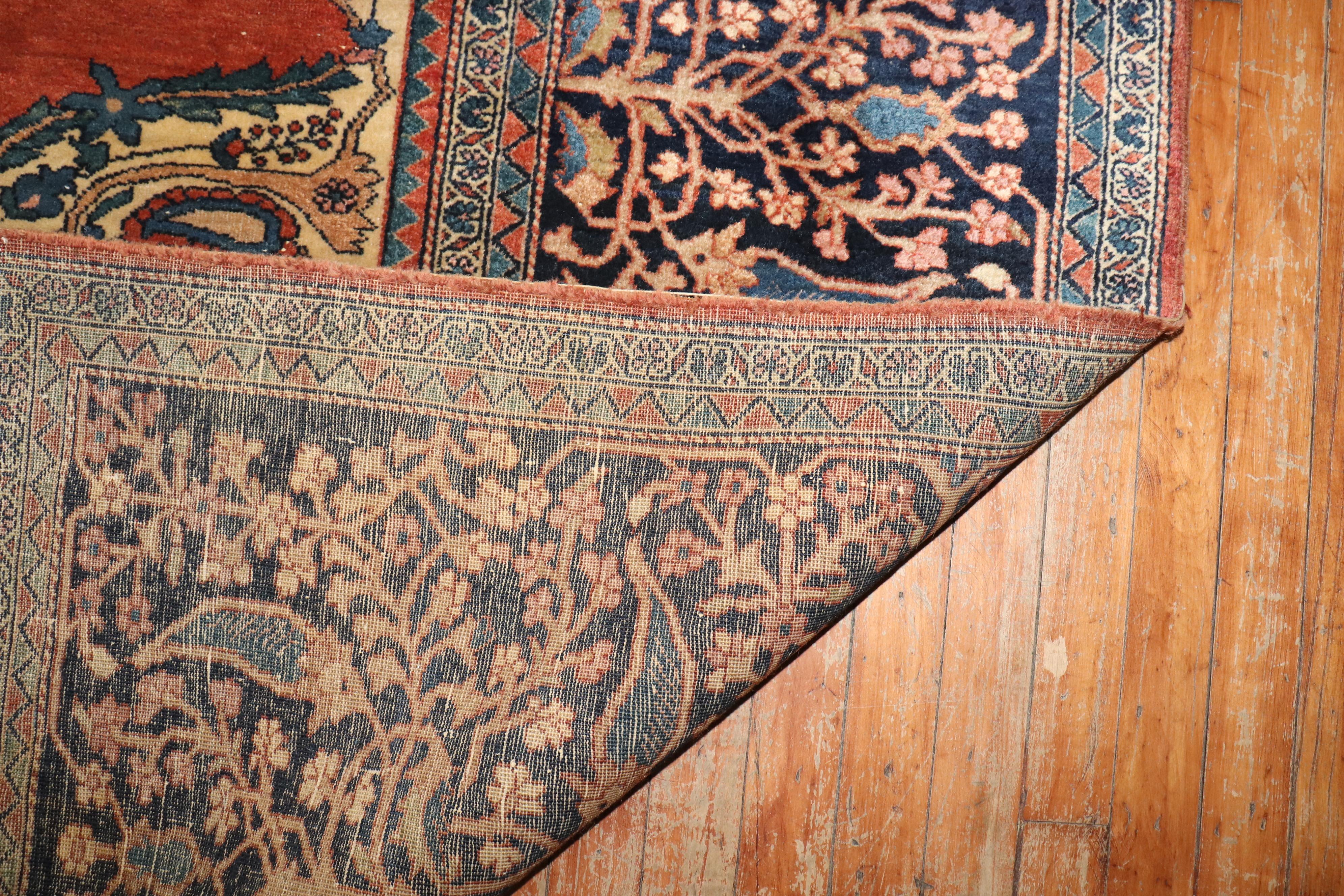 Zabihi Collection Antique Persian Sarouk Ferahan Rug For Sale 2