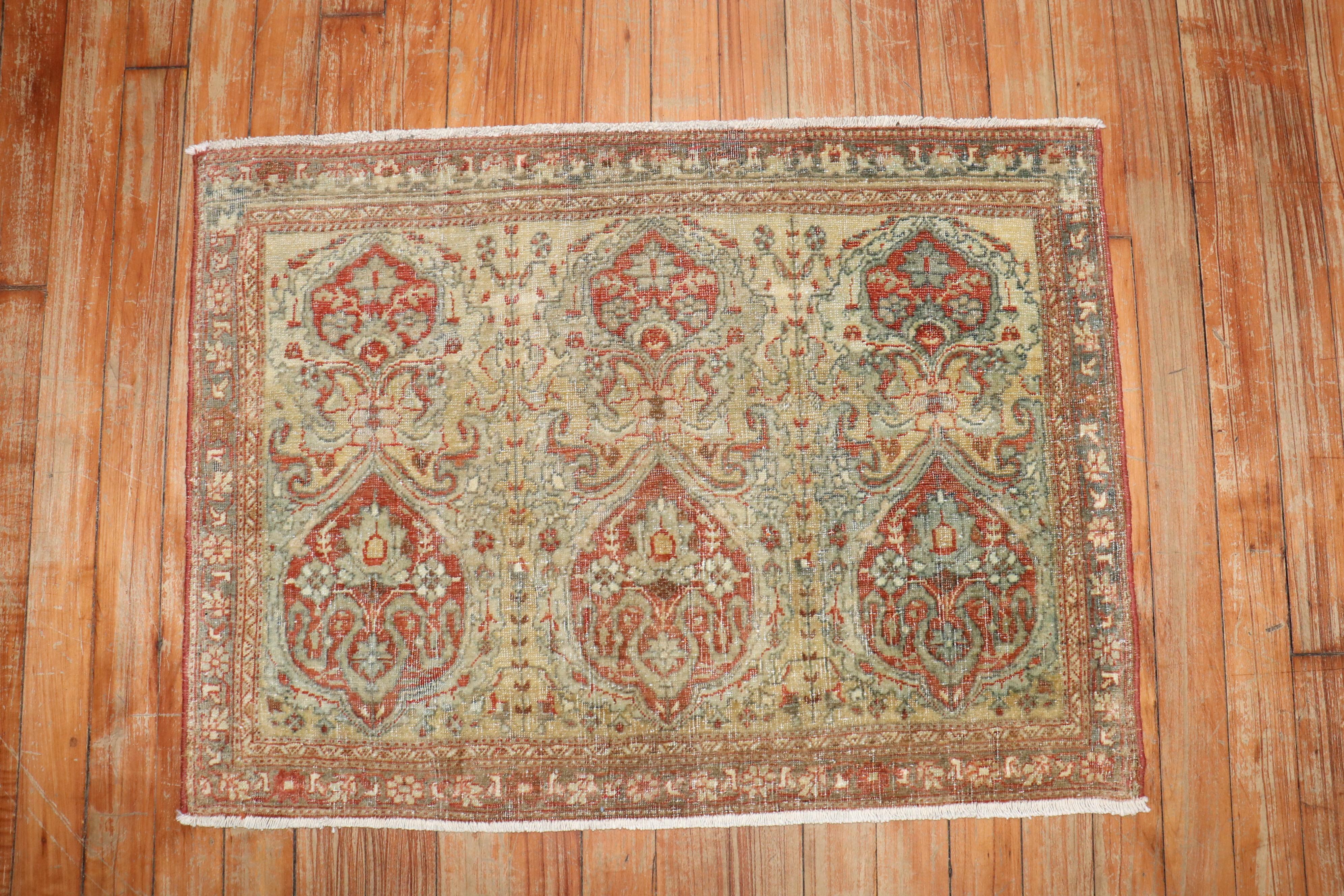 American Classical Zabihi Collection Antique Persian Sarouk Fereghan Rug For Sale
