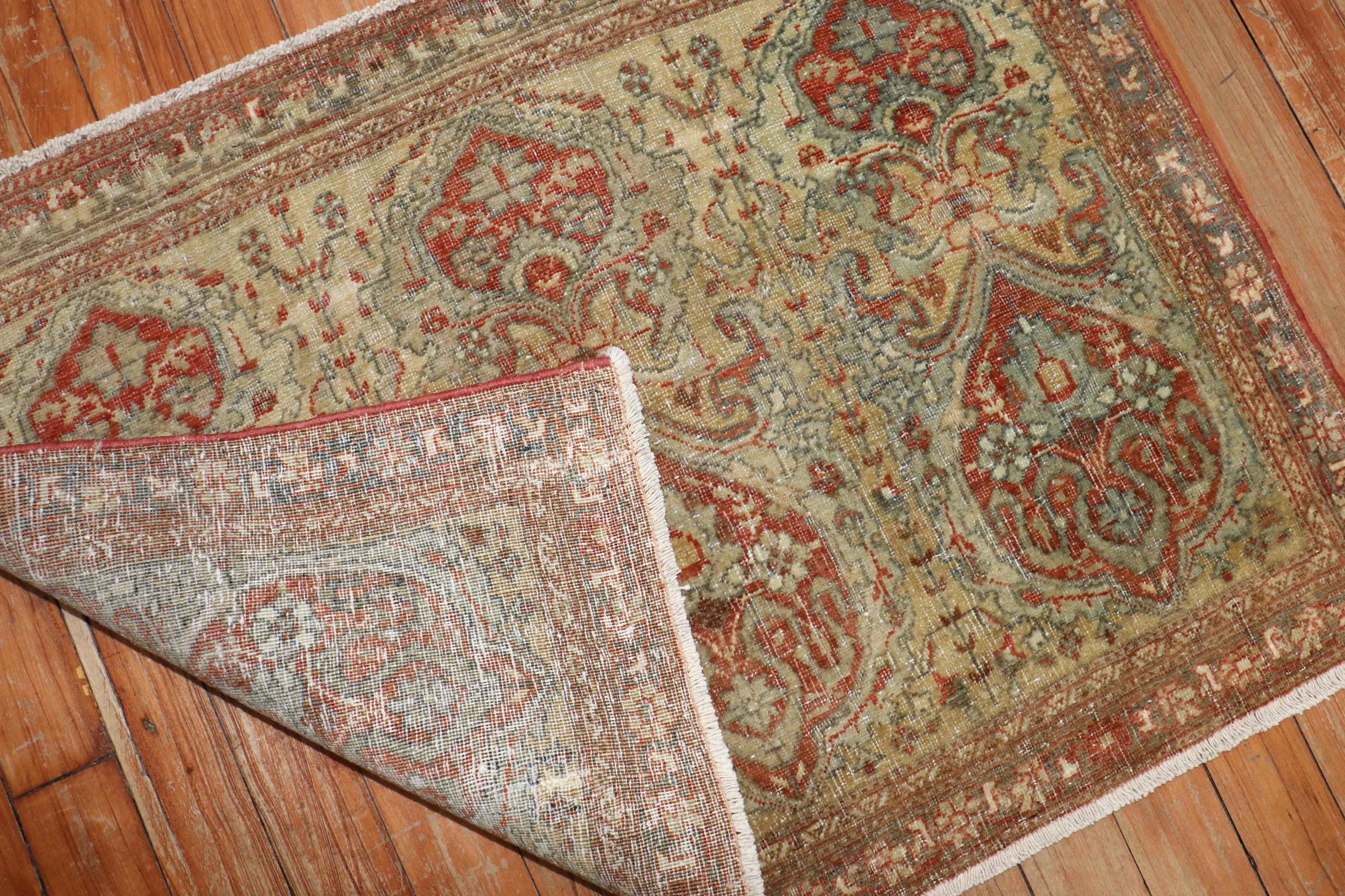 19th Century Zabihi Collection Antique Persian Sarouk Fereghan Rug For Sale