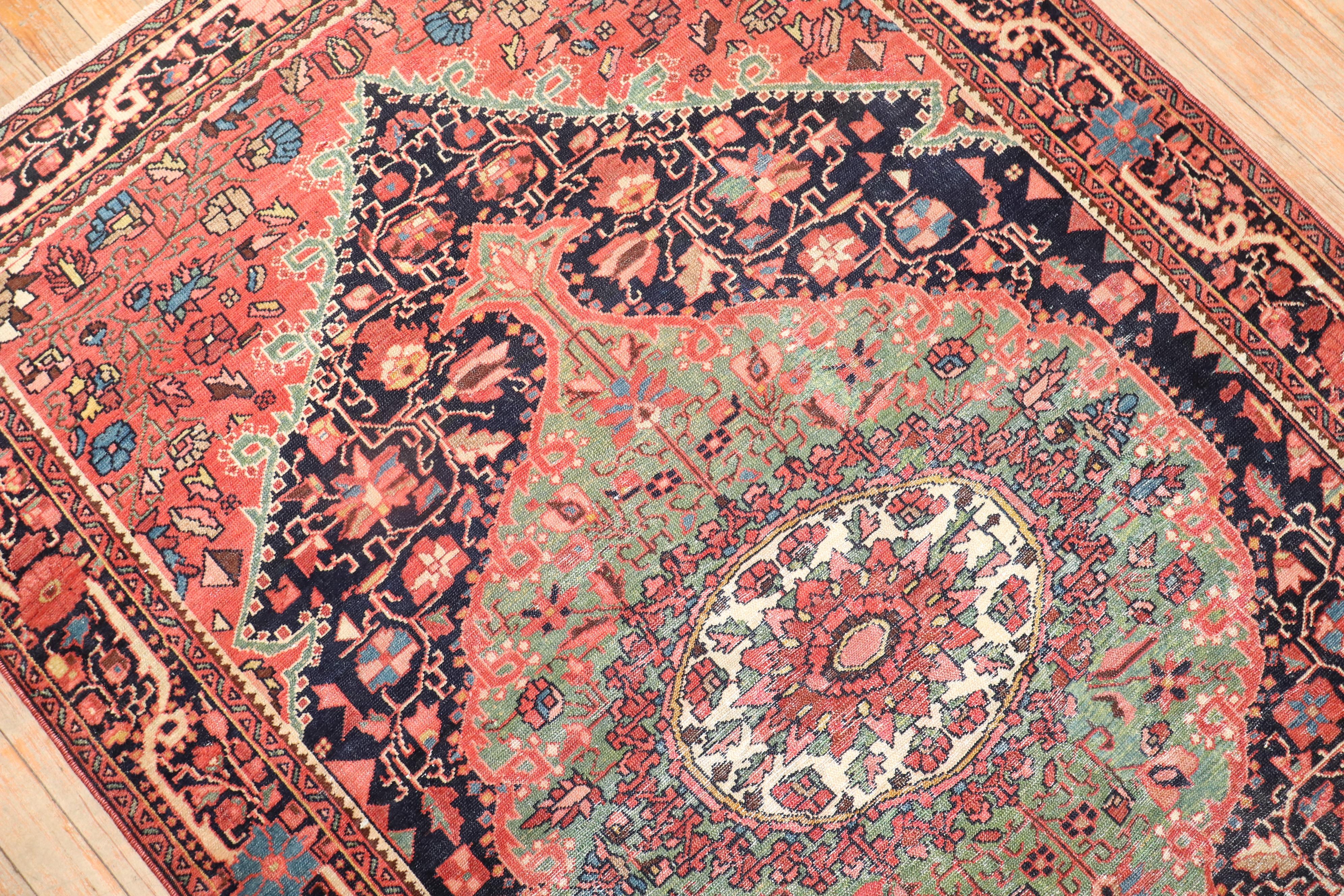 Perse Collection Zabihi Antique Persian Sarouk Ferehan Rug en vente